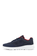 Geox Erkek Lacivert Kalın Tabanlı Bağcıklı Kumaş Sneaker