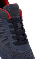 Geox Erkek Lacivert Kalın Tabanlı Bağcıklı Kumaş Sneaker