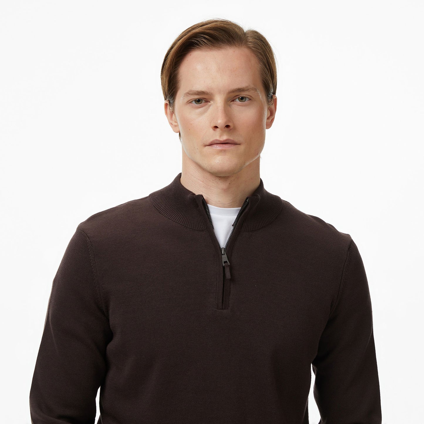 Nautica Erkek Kahverengi Classic Fit Kazak