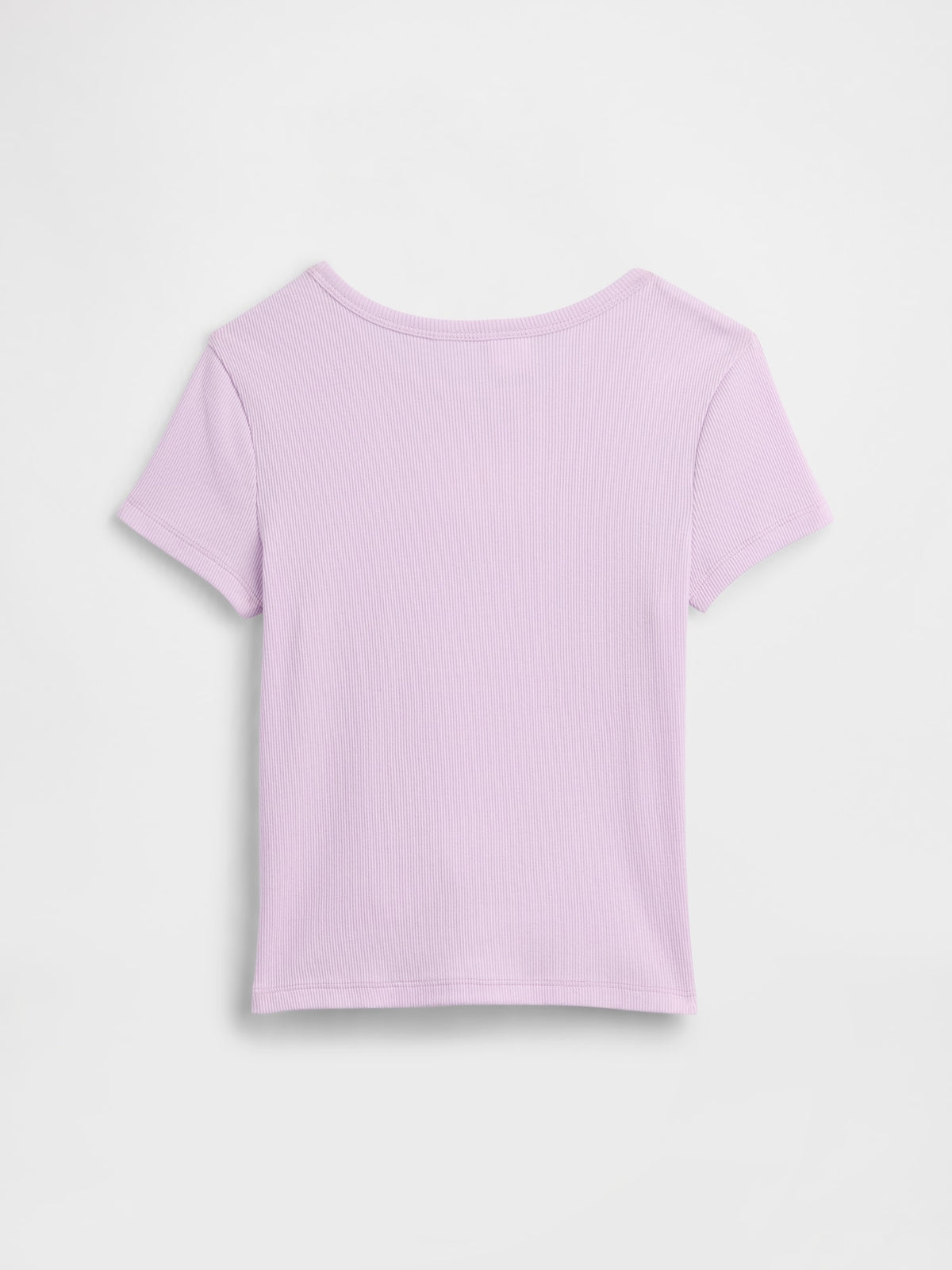 Lila Kids Ribbed Bisiklet Yaka T-shirt