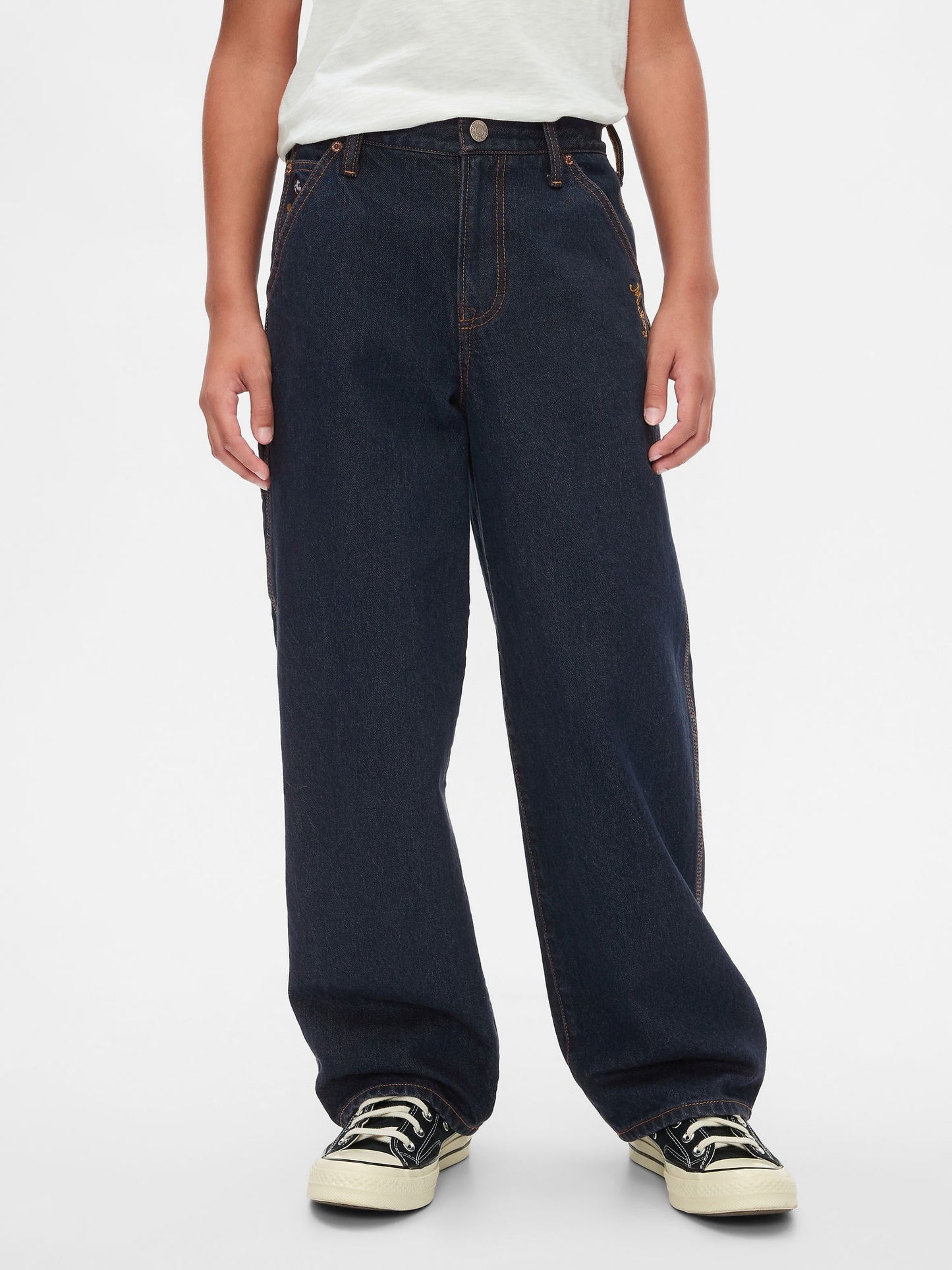 Lacivert Gap × Disney Baggy Jean Pantolon