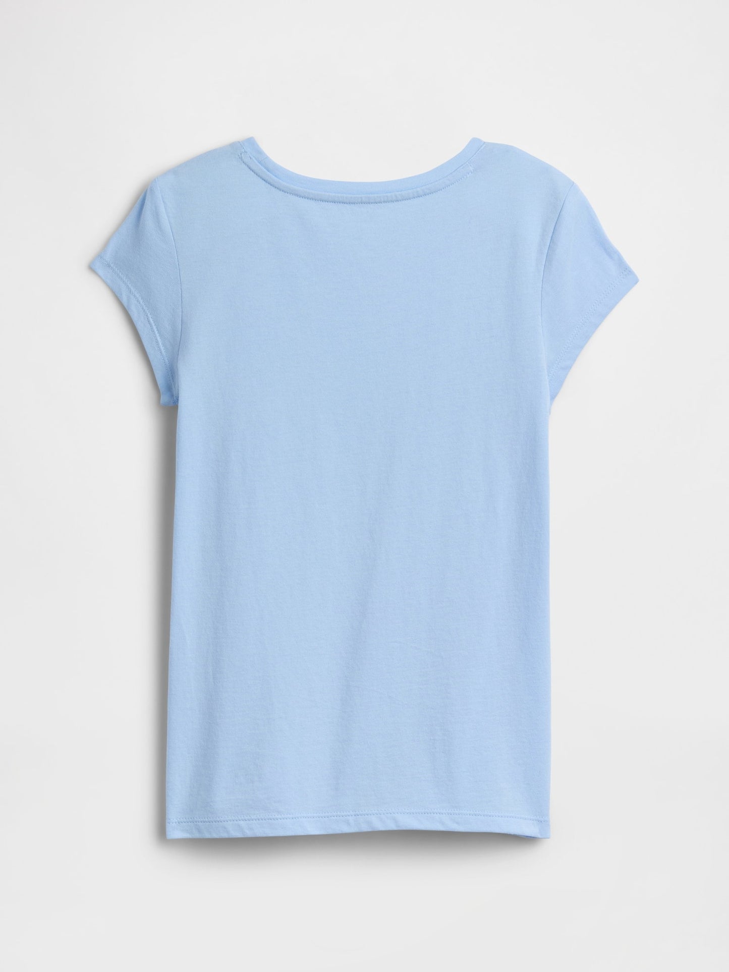 Açık Mavi Grafik Baskılı T-shirt