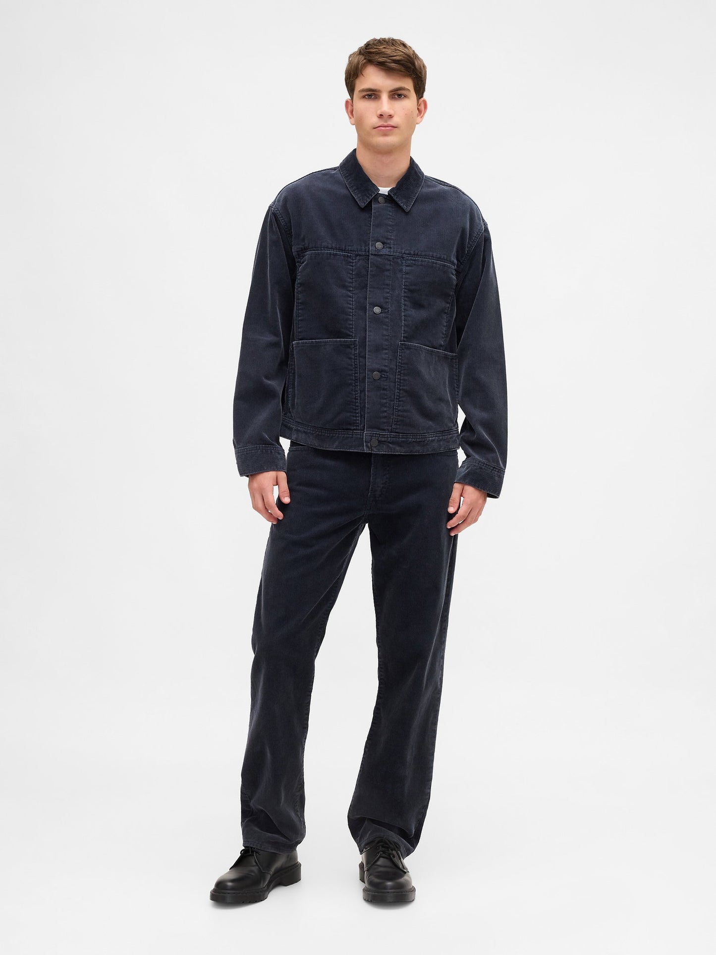 Lacivert Relaxed Corduroy Ceket