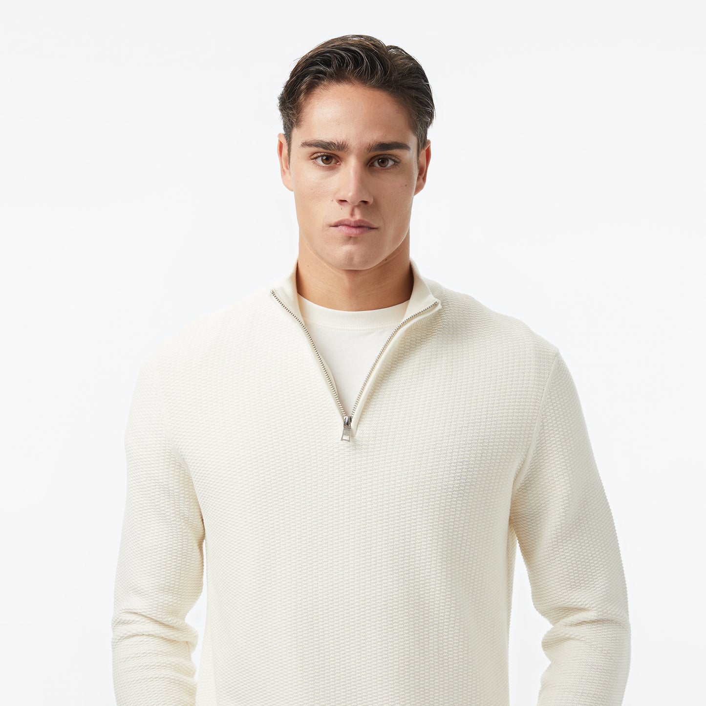 Nautica Erkek Krem Classic Fit Kazak