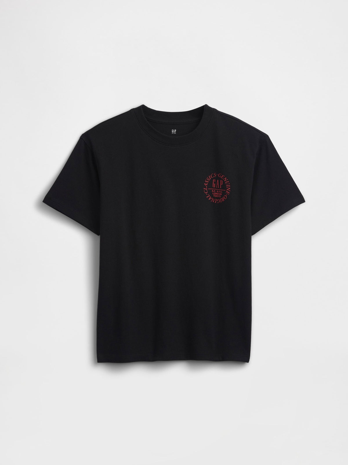 Siyah Relaxed Grafik Logo T-shirt