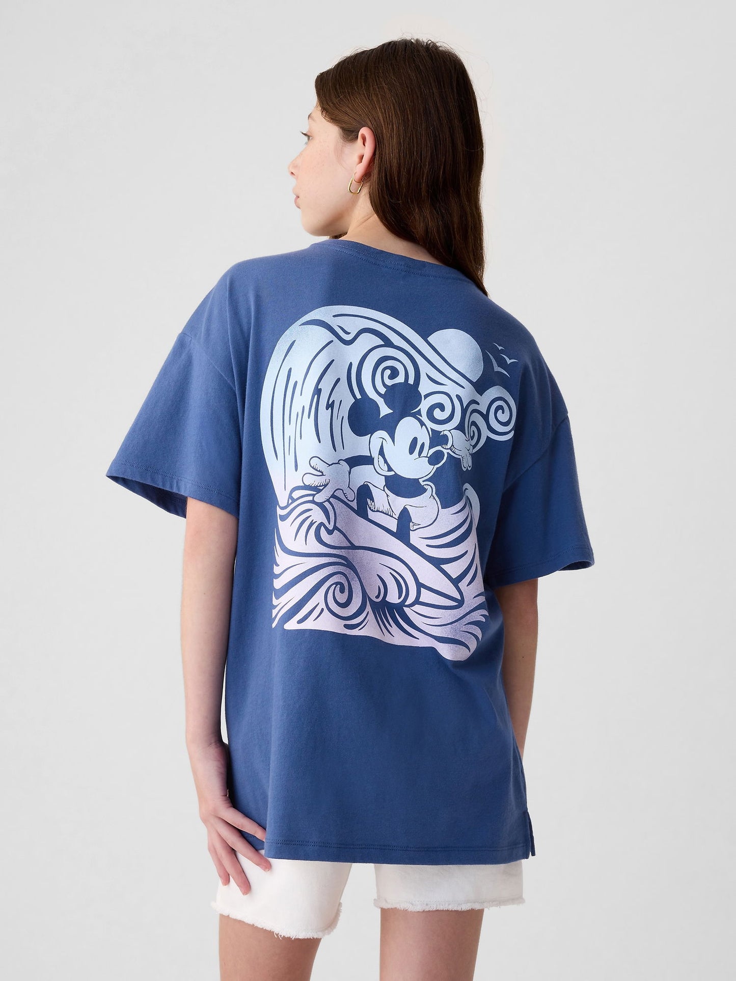 Koyu Mavi Disney Grafikli Tunik T-shirt