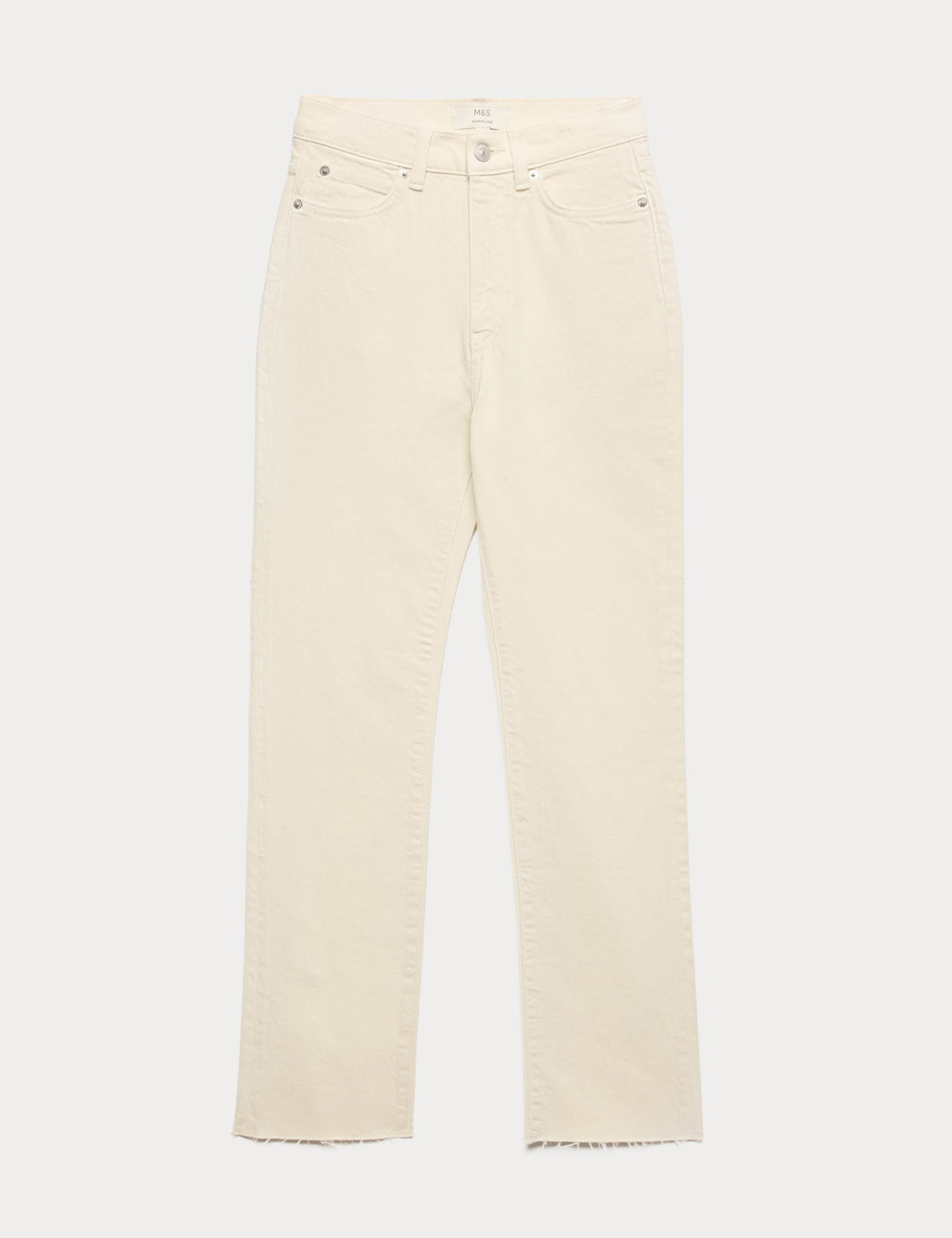 Yüksek Bel Püskül Paça Straight Jean