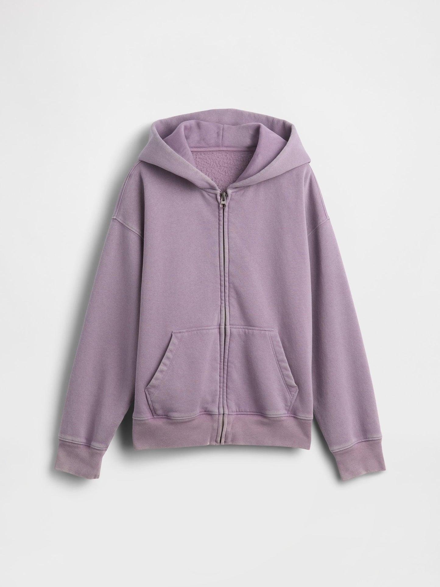 Mor Vintagesoft Relaxed Fermuarlı Sweatshirt