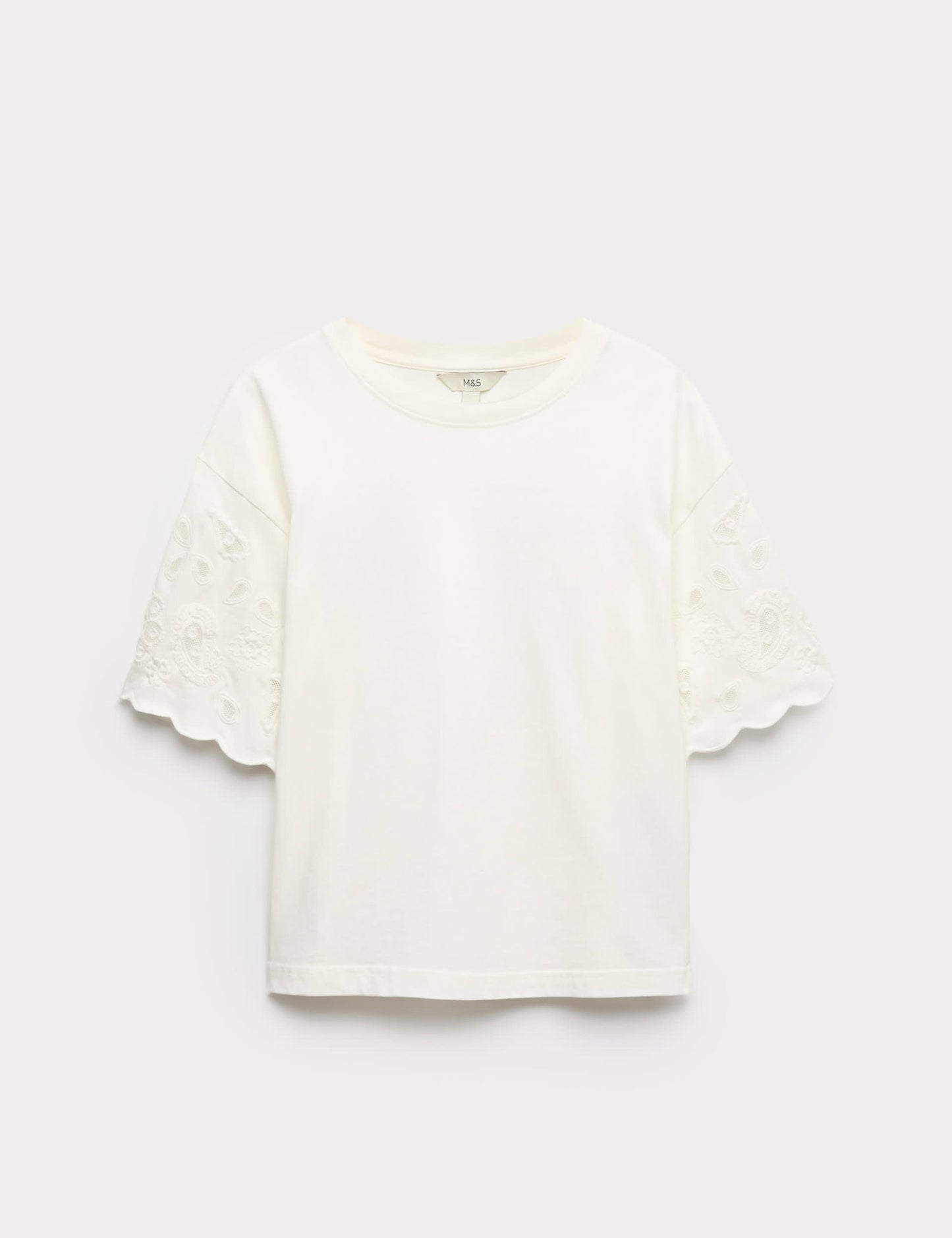 Saf Pamuklu Boxy T-shirt