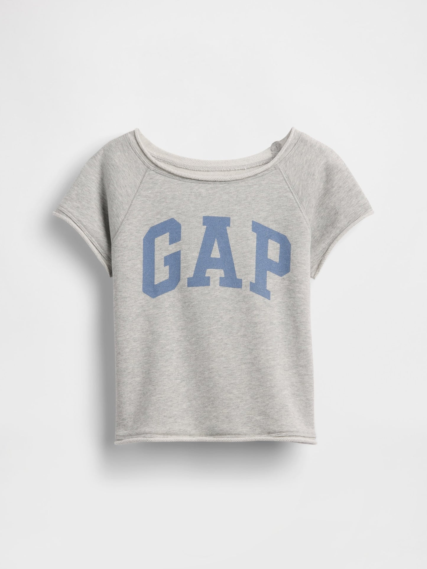 Gri Vintagesoft Terry Raglan Grafik Baskılı Sweatshirt