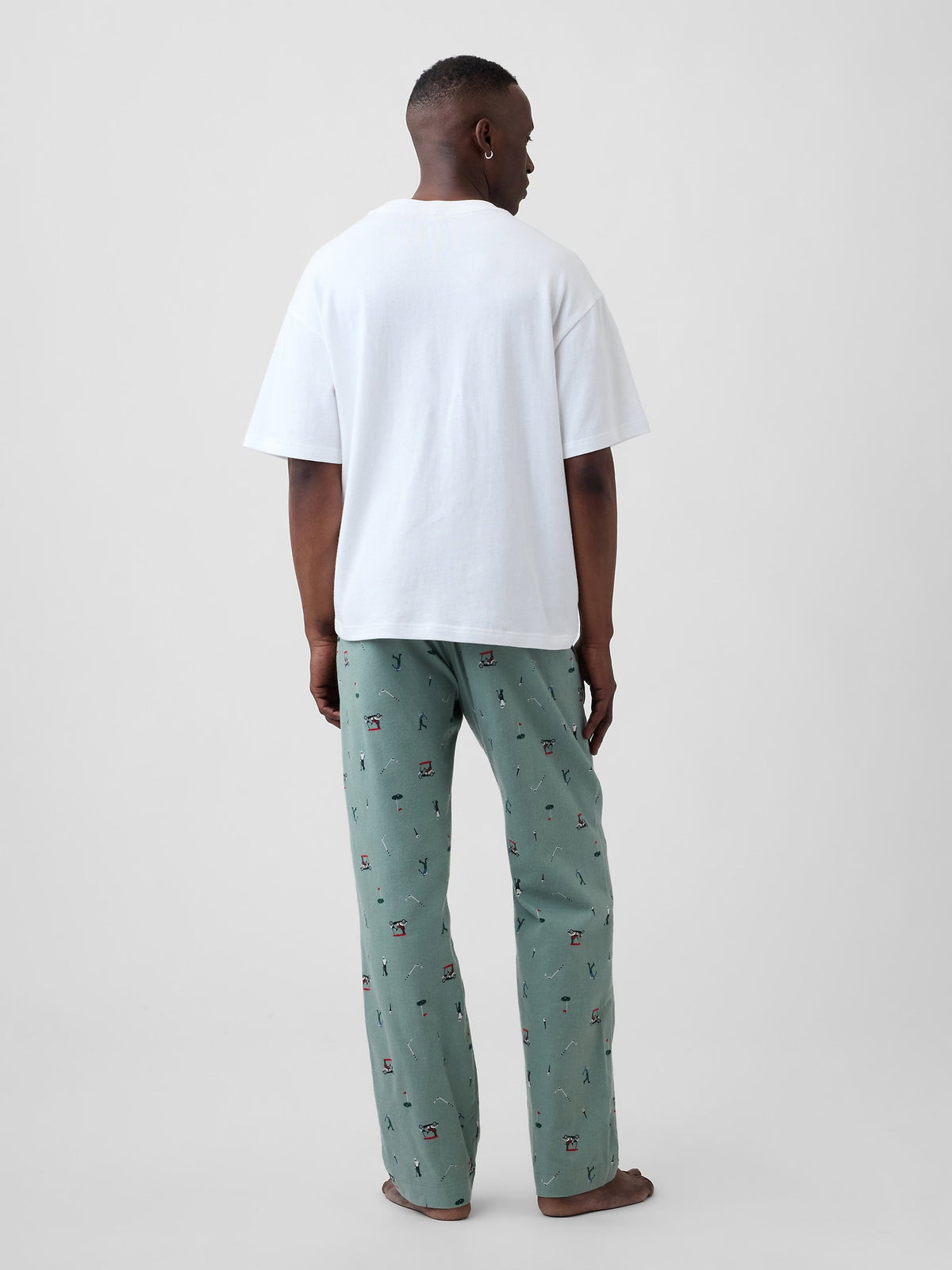 Açık Yeşil Relaxed Flannel Pijama Altı
