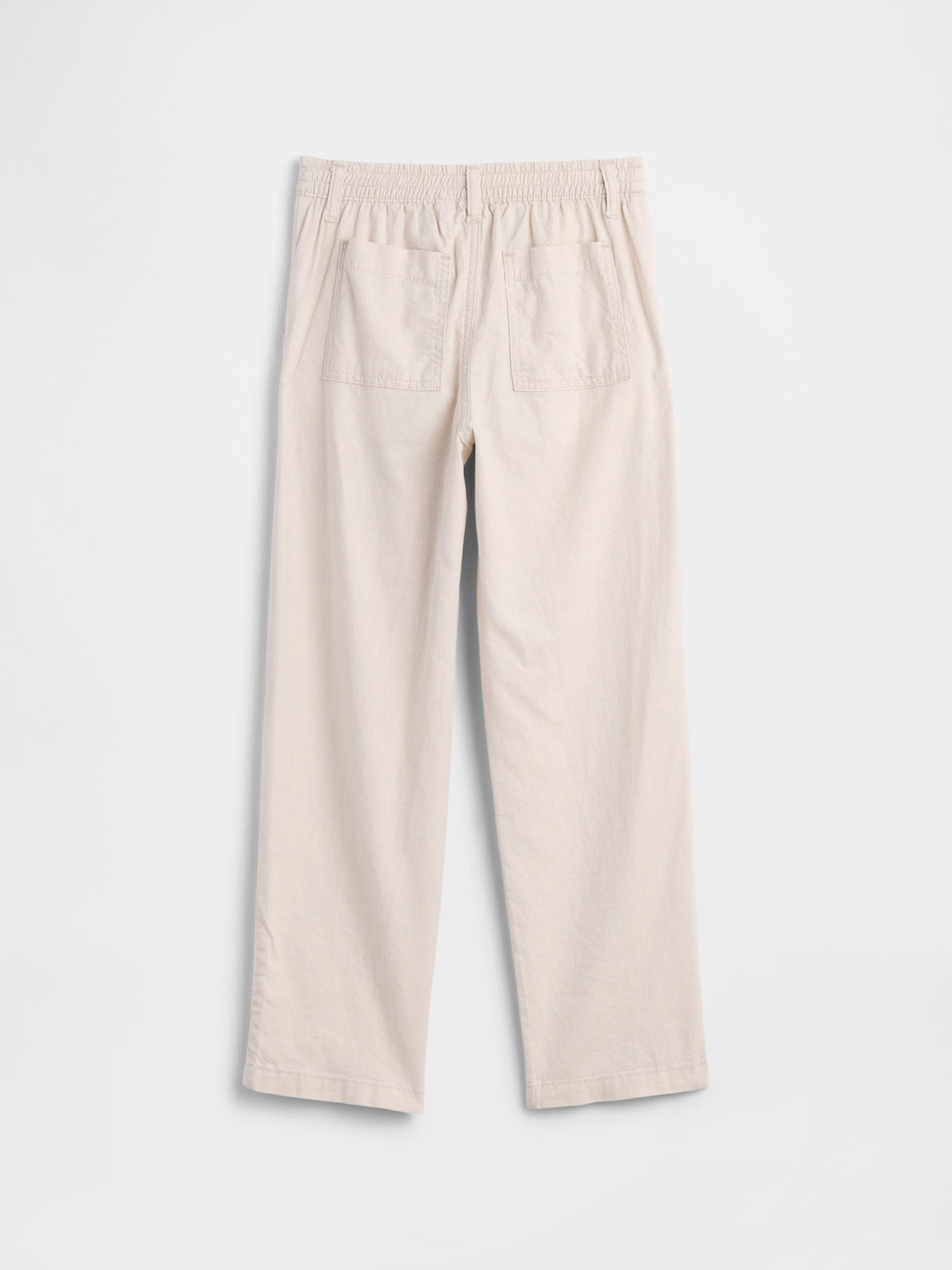 Ekru Relaxed Keten Karışımlı Pantolon