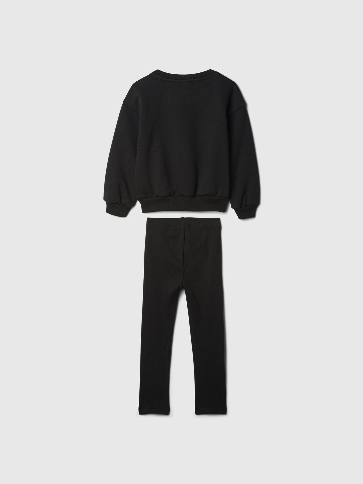 Siyah Desenli Sweatshirt Set