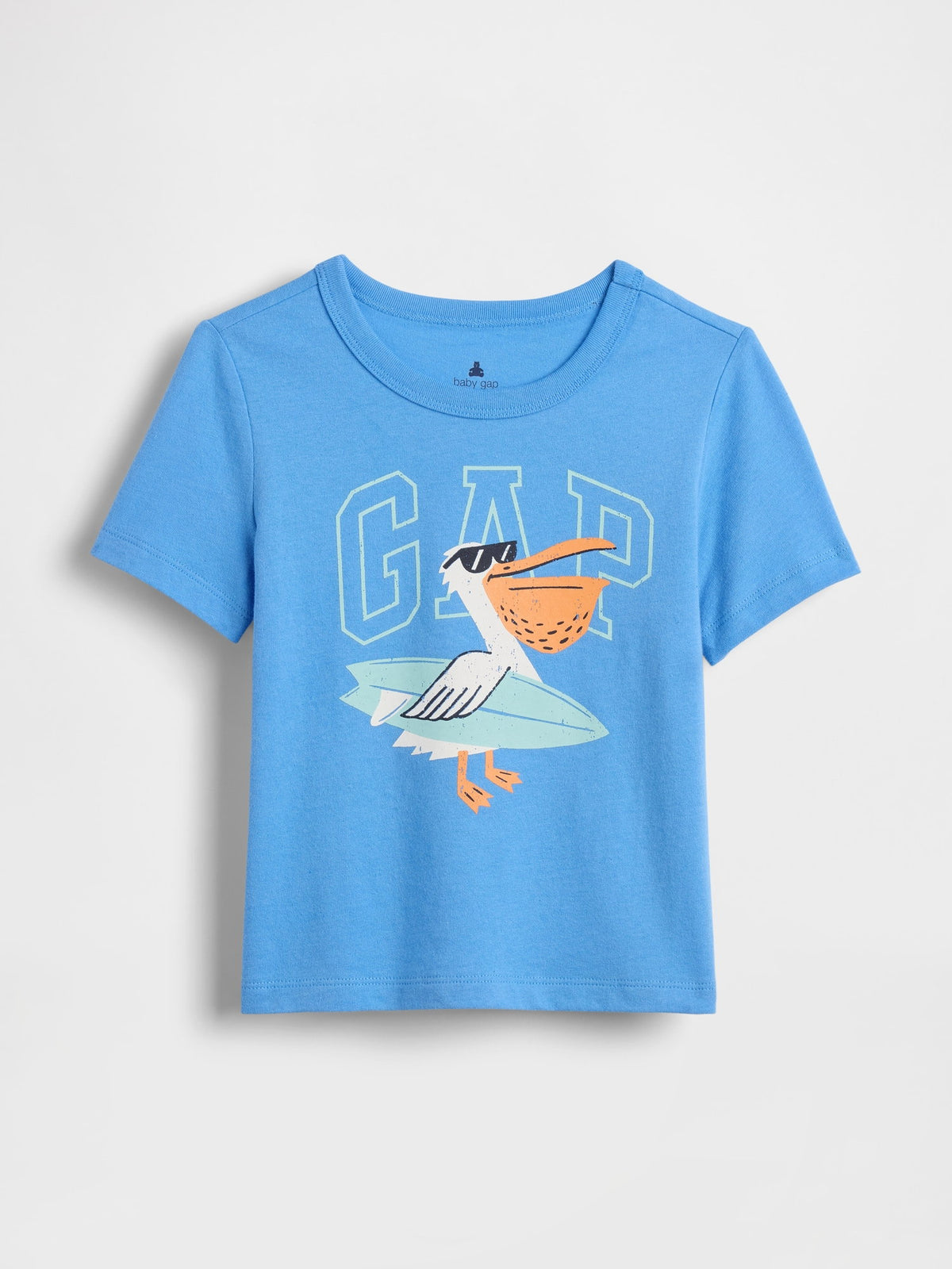 Açık Mavi Grafik Logo T-shirt