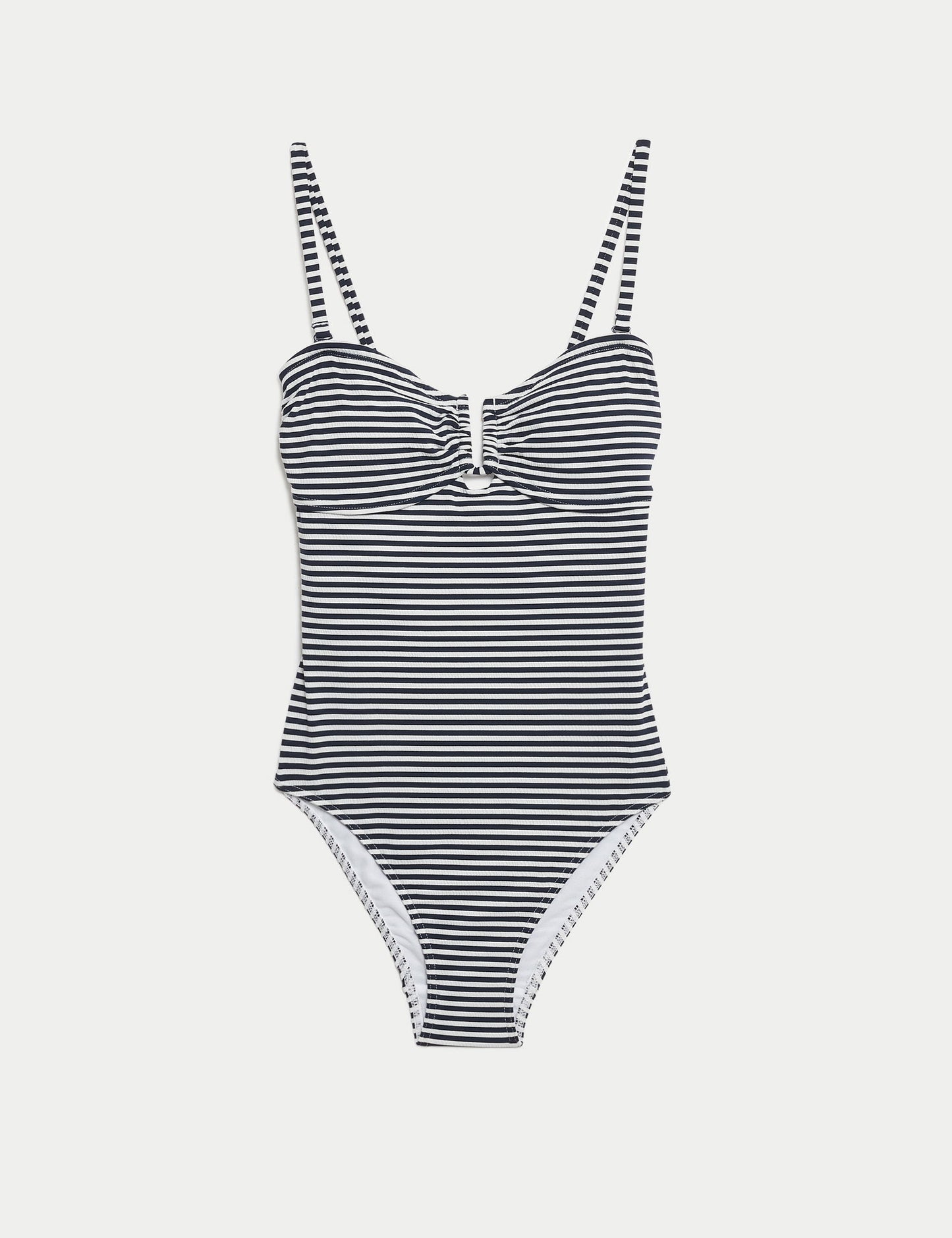 Regular Fit Çizgili Bandeau Mayo