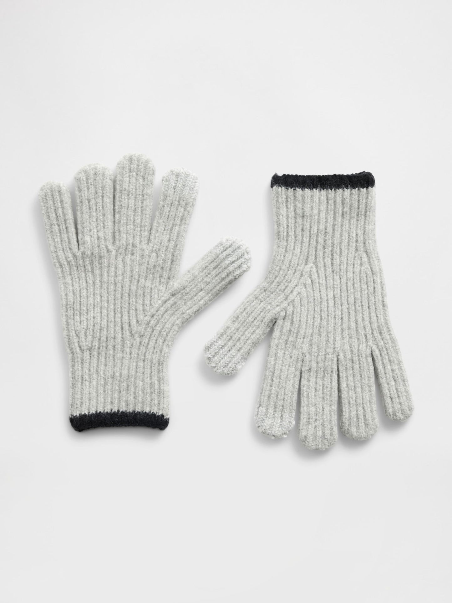 Gri Cashsoft Fitilli Eldiven