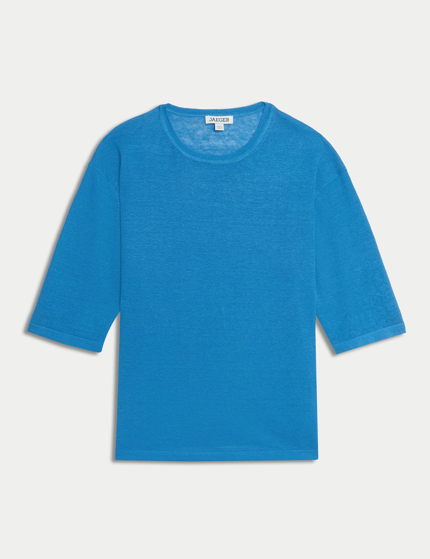 Saf Keten Dokulu T-shirt