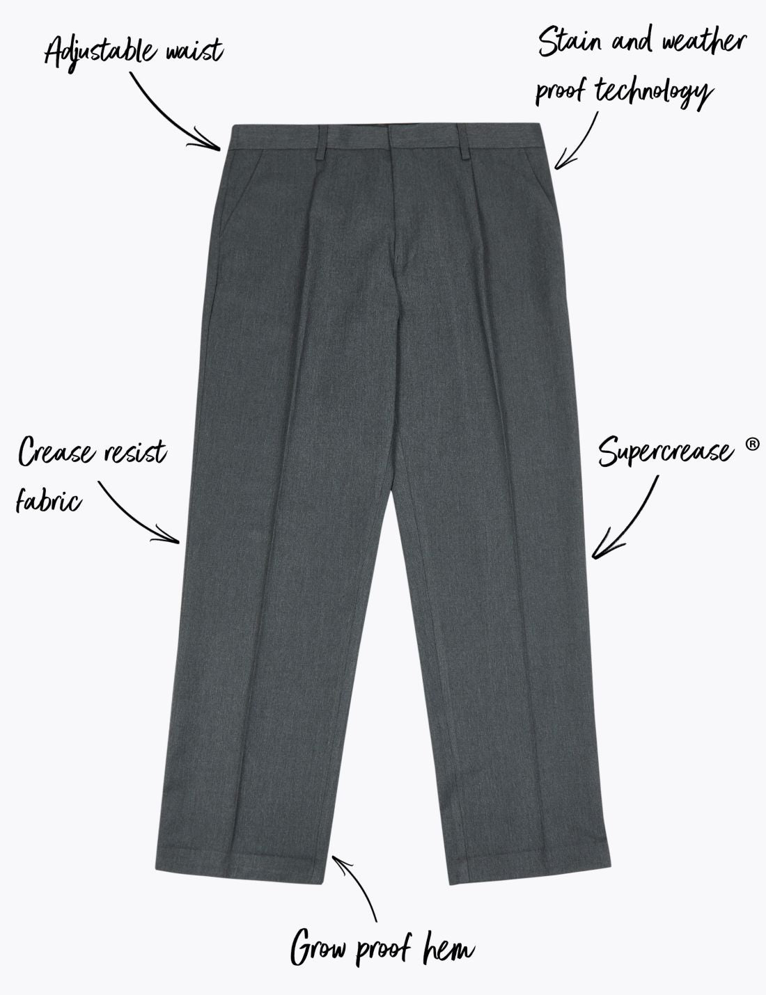 Regular Fit Okul Pantolonu (2-16 Yaş)