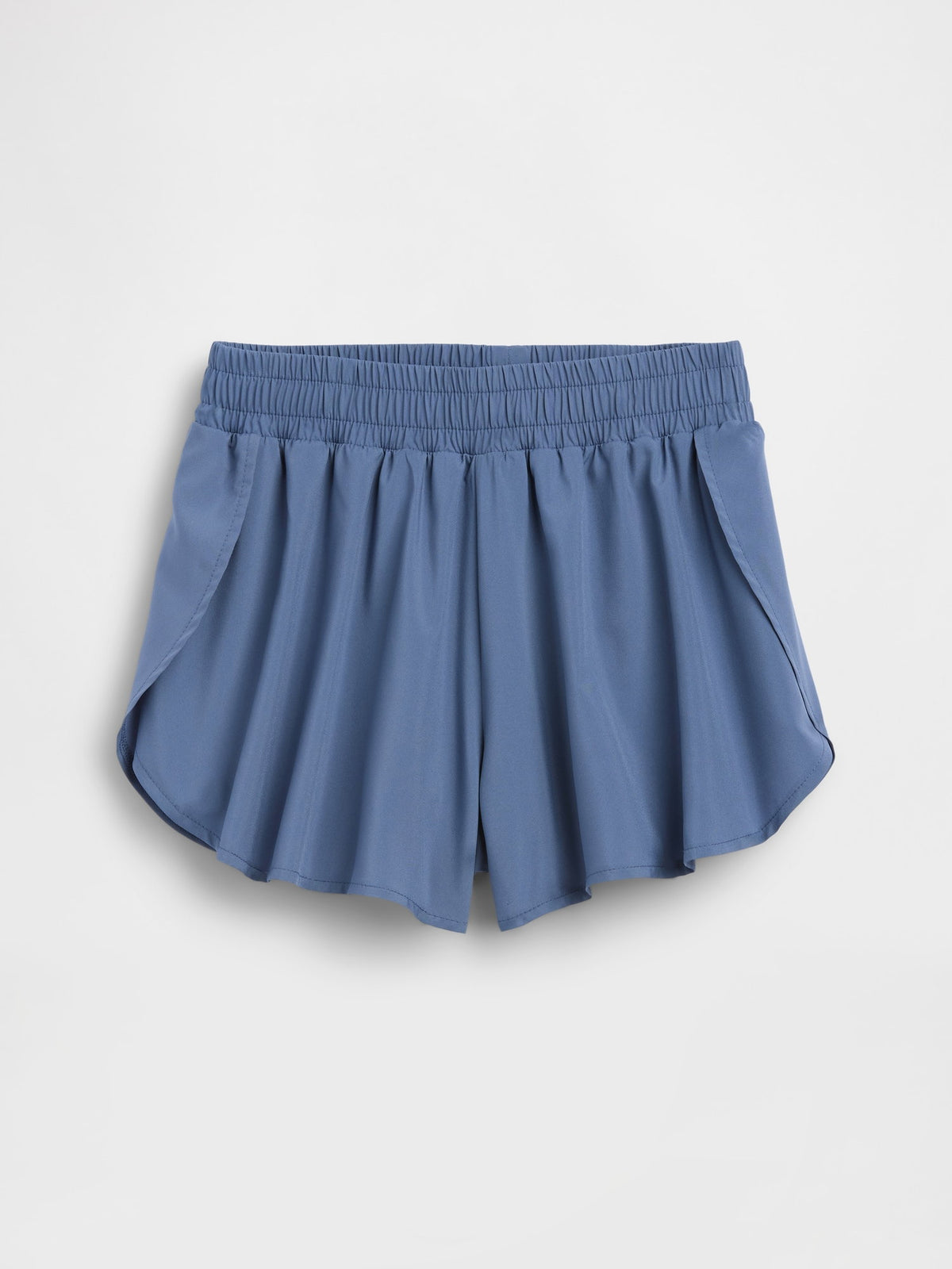 Açık Mavi Quick-dry Kelebek Etek Koşu Şort