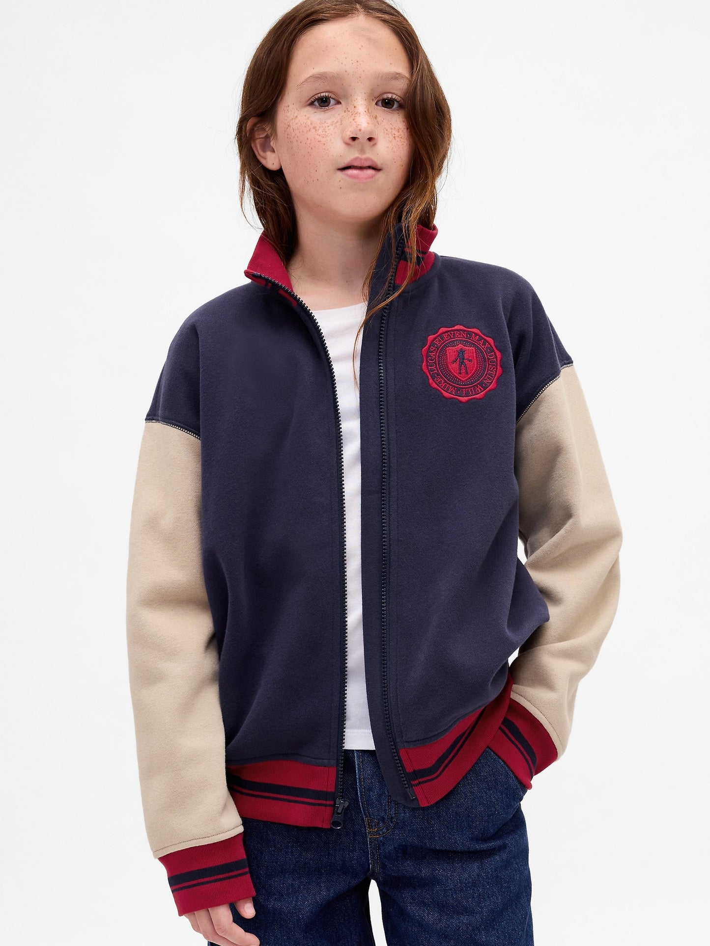 Lacivert Stranger Things Vintagesoft Varsity Sweatshirt