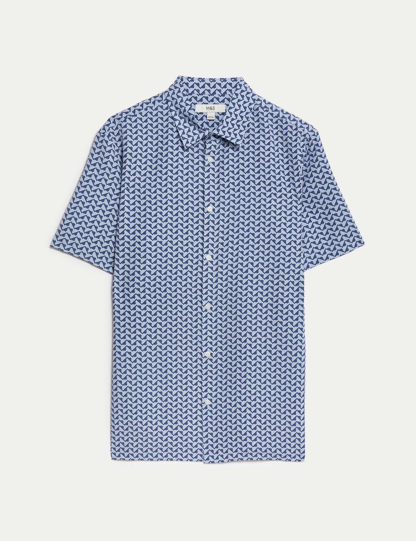 Regular Fit Kısa Kollu Desenli Gömlek