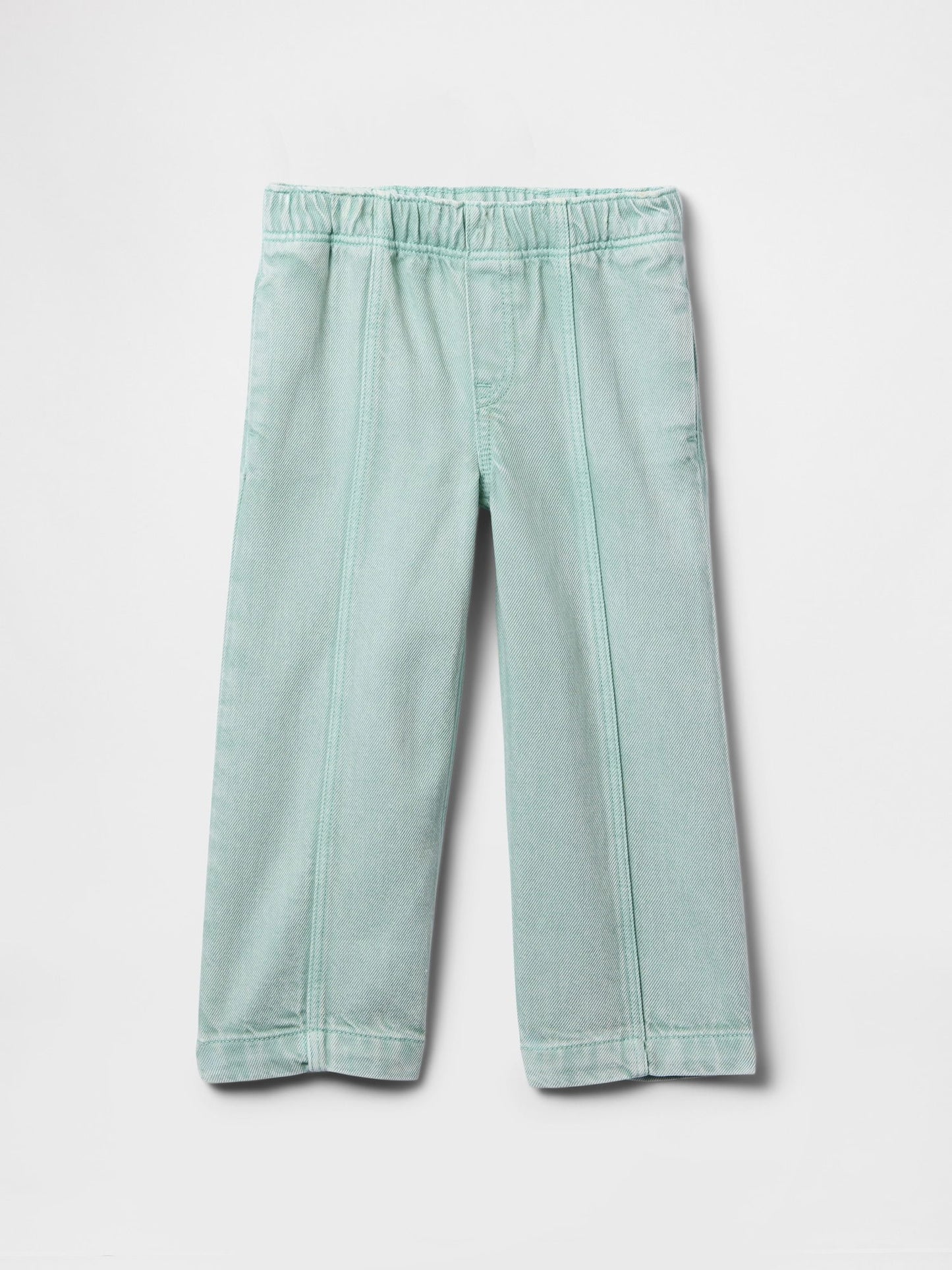 Açık Mavi Ultrasoft Pull-on Baggy Wide-leg Jean Pantolon