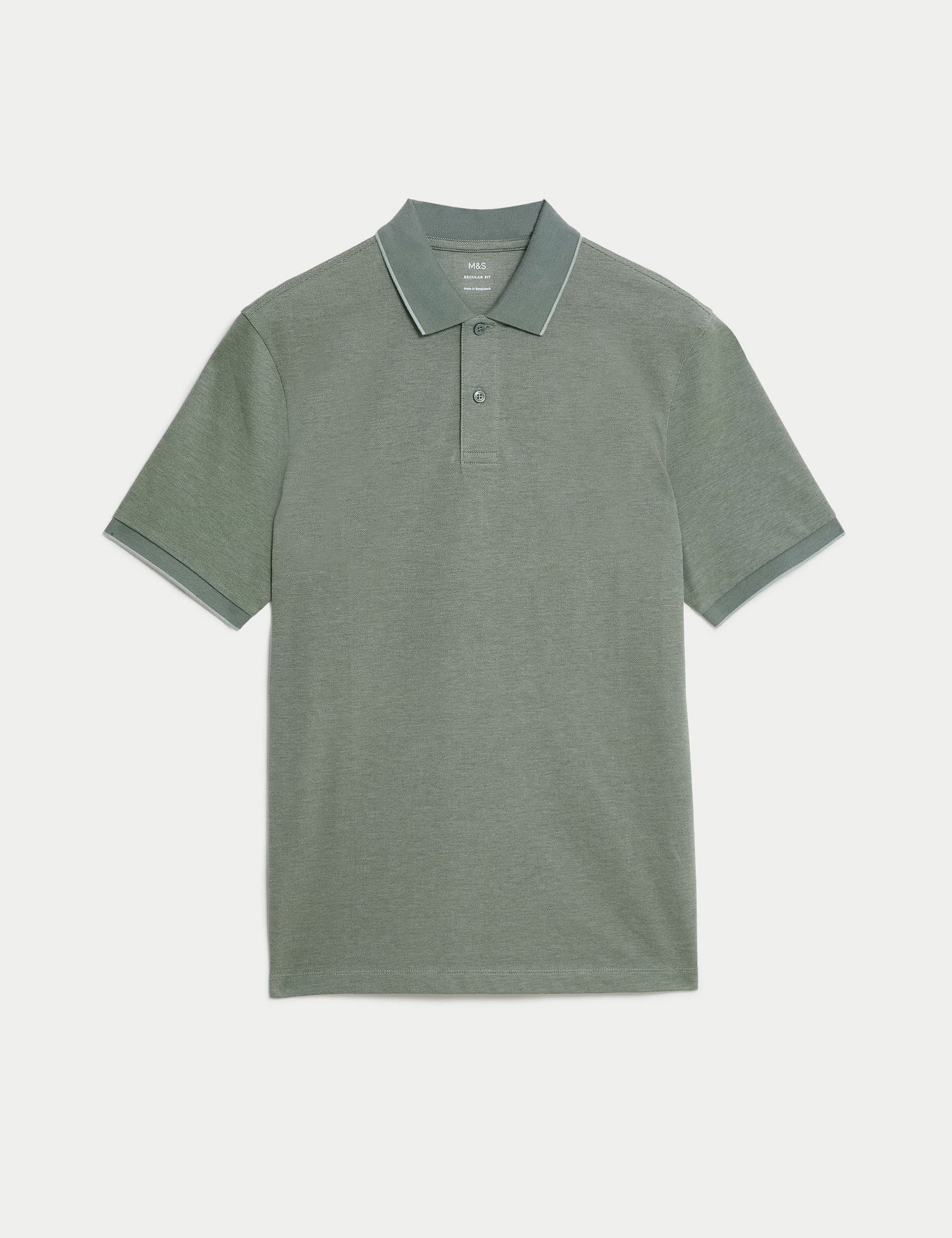 Saf Pamuklu Kısa Kollu Polo Yaka T-shirt