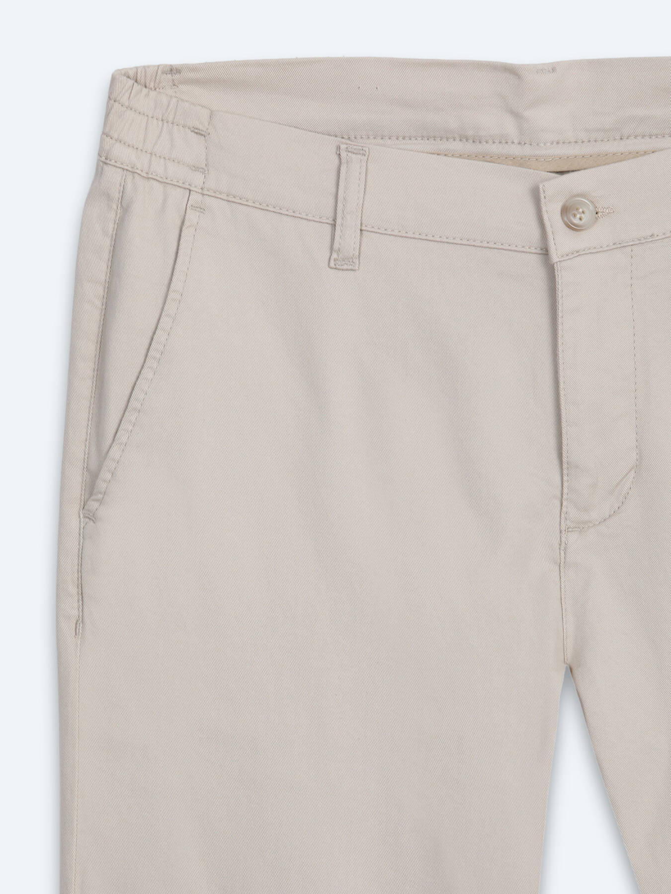 Bej Dokuma Jogging Fit Casual Pamuk Karışımlı Pantolon