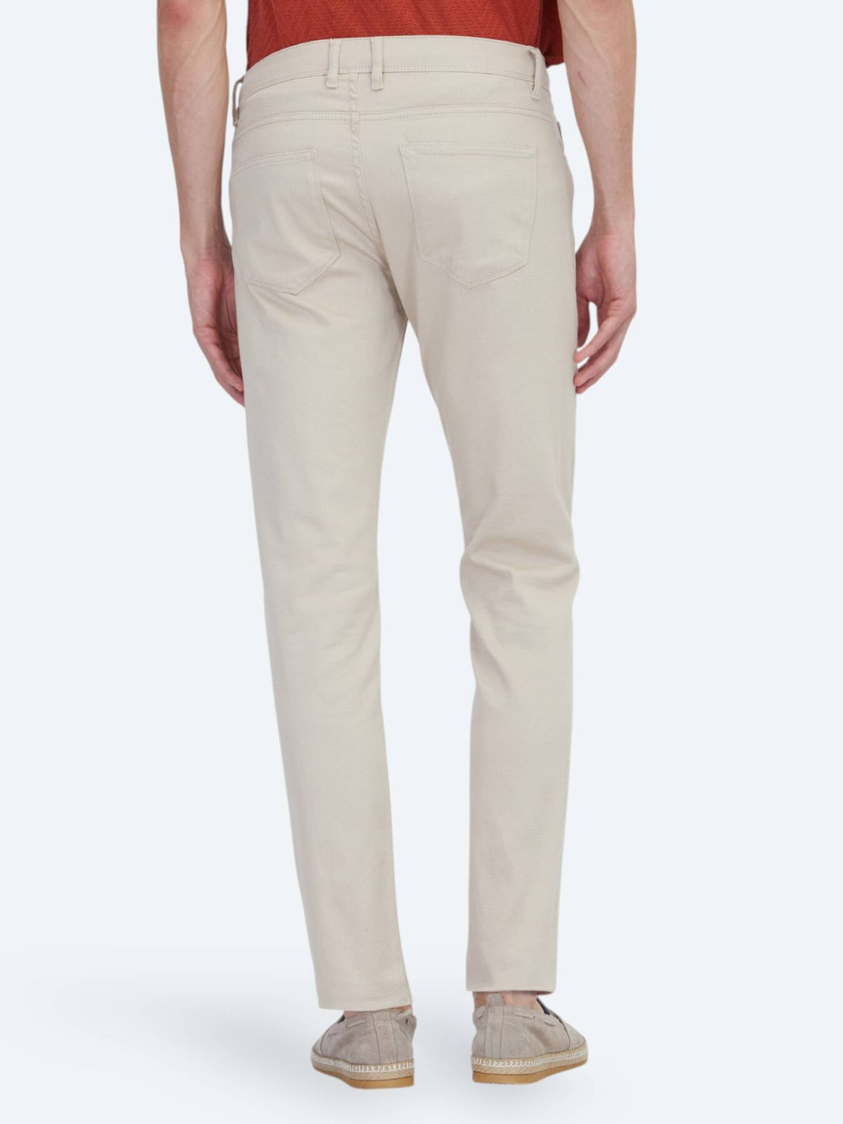 Bej Dokuma Slim Fit Casual Pamuk Karışımlı Pantolon