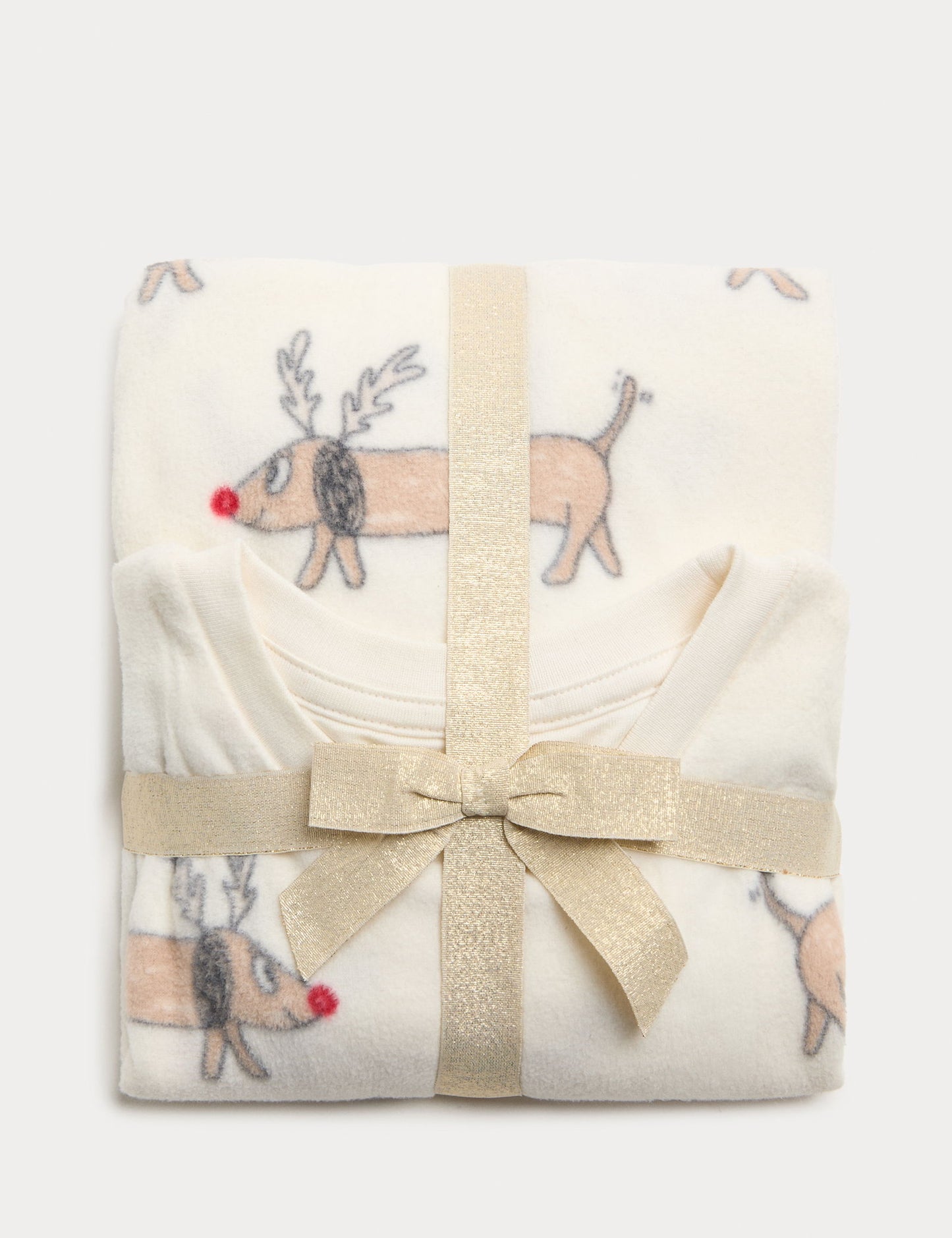 Noel Temalı Desenli Polar Pijama Takımı (1-16 Yaş)
