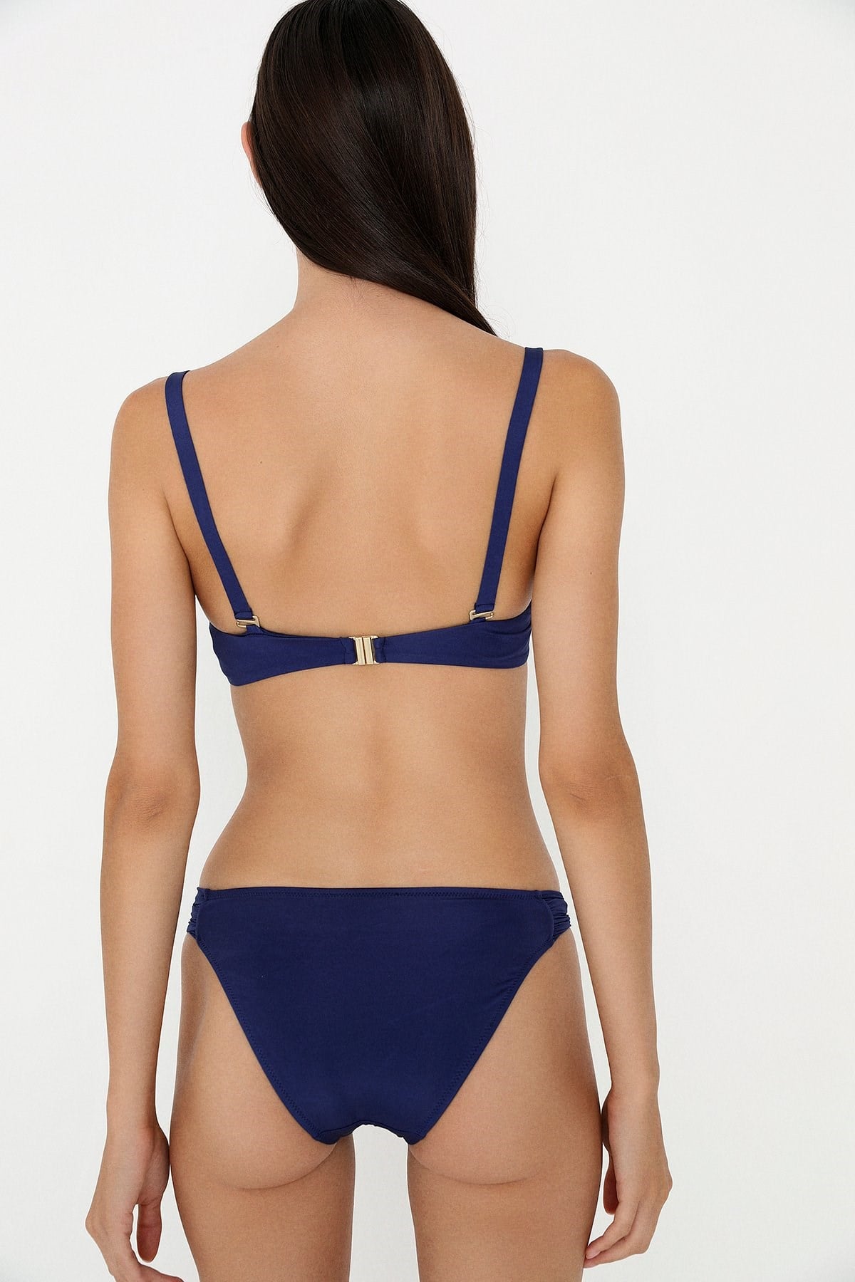 Büzgülü Lacivert Bikini Altı