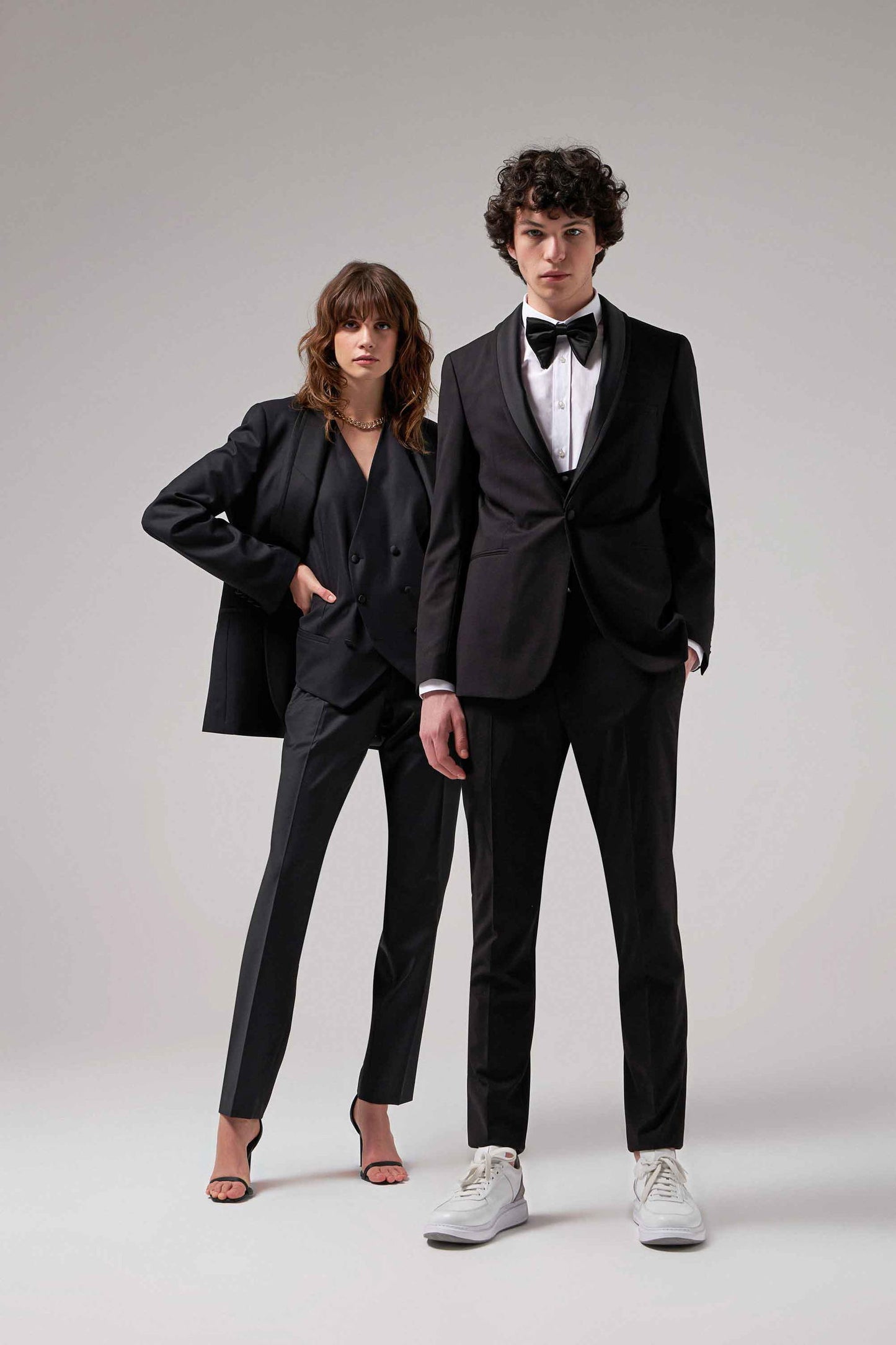 Tween Slim Fit Siyah Düz Damatlık & Smokin Takim Yelekli