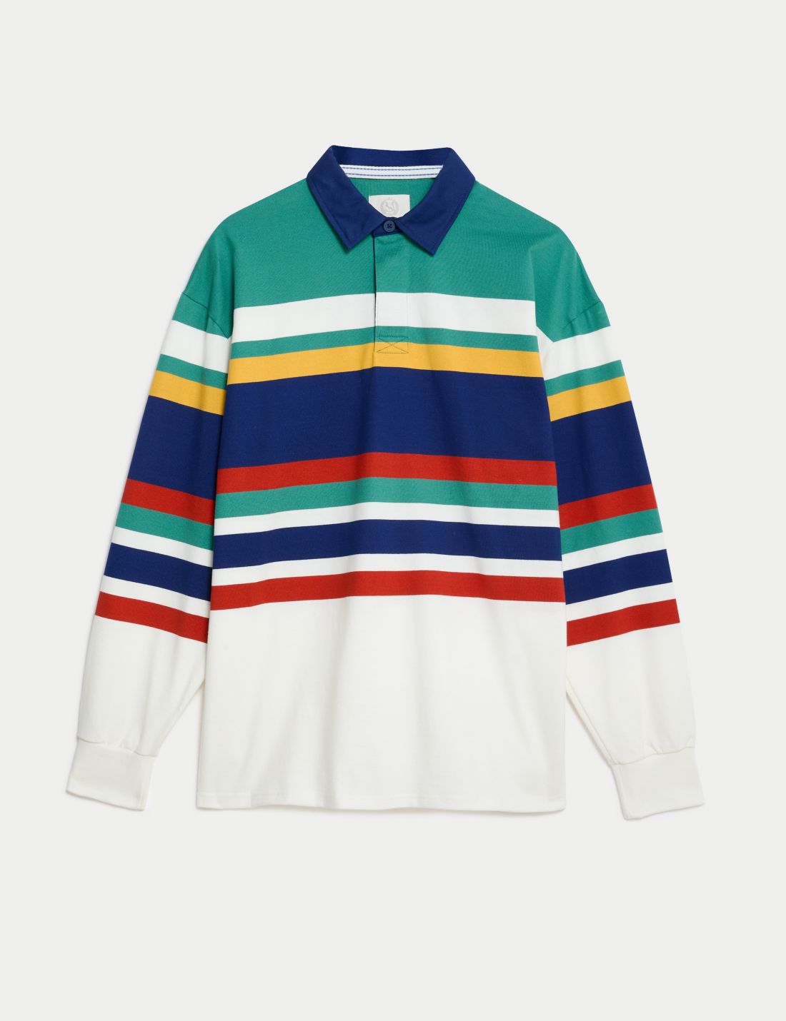 Saf Pamuklu Uzun Kollu Polo Yaka T-shirt