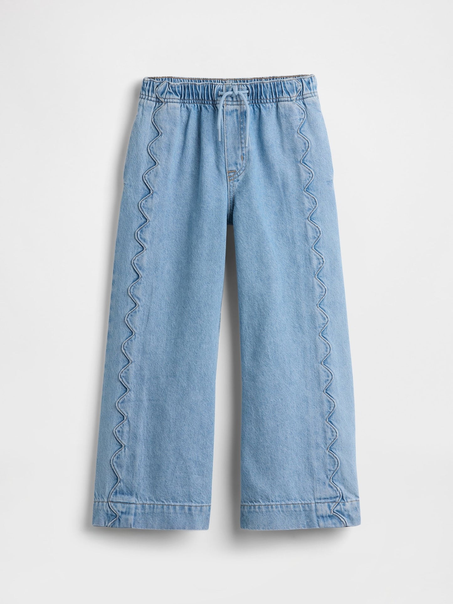 Açık Mavi High Rise Stride Easy Wide-leg Ankle Jean Pantolon
