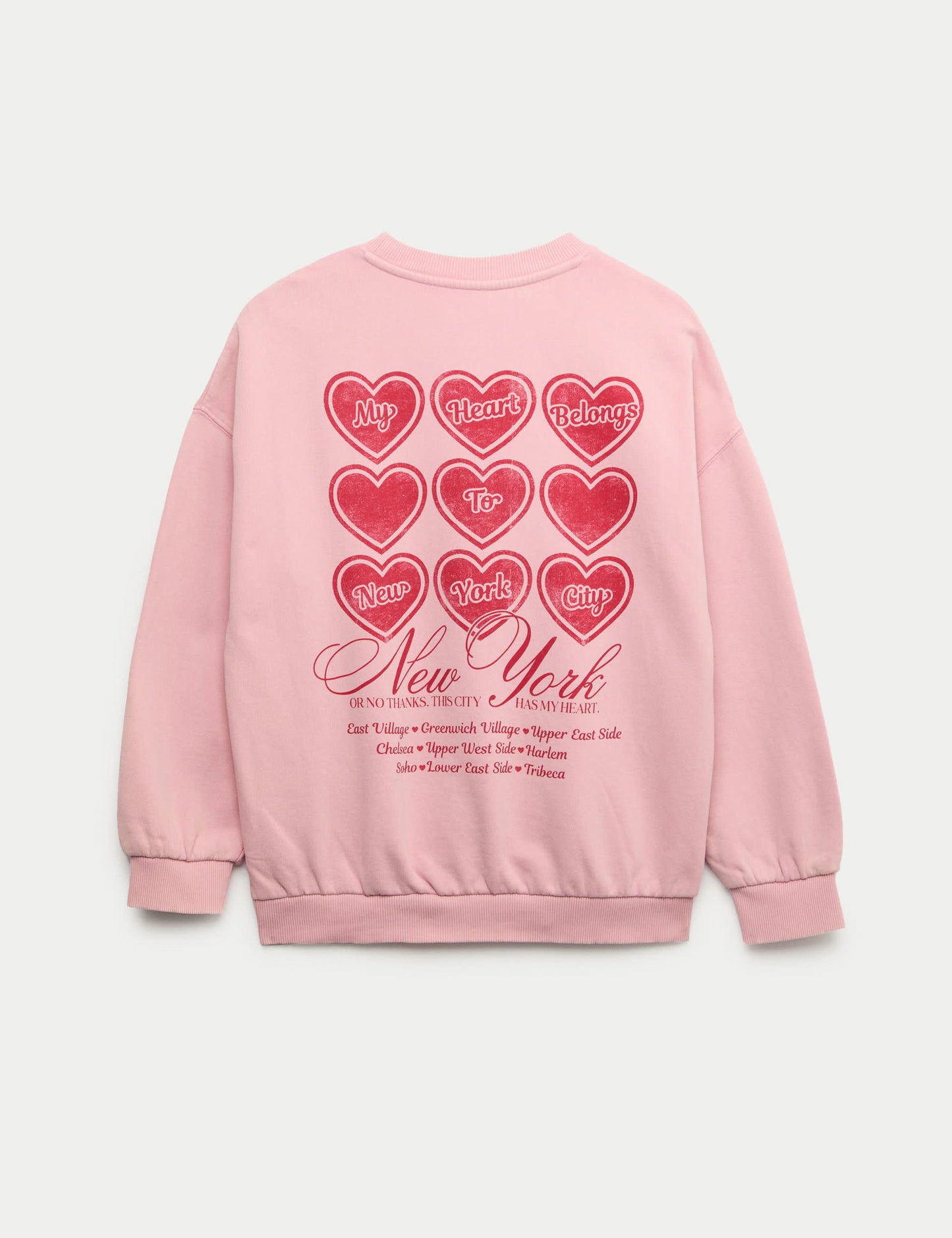 Pamuk Karışımlı New York Heart Baskılı Sweatshirt (6-16 yaş)