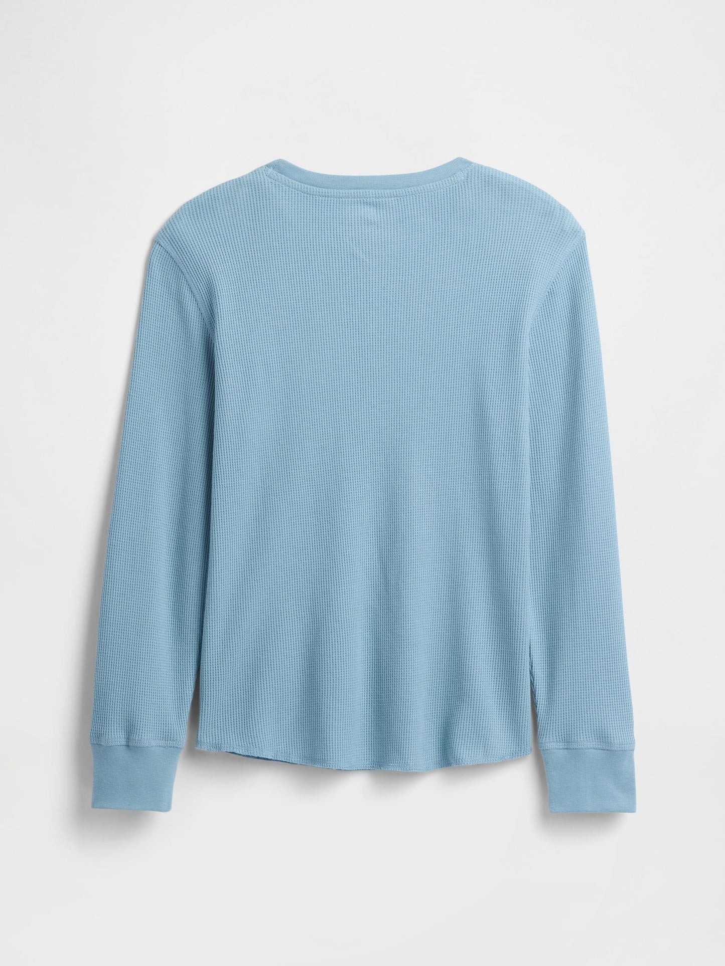 Açık Mavi Waffle-knit T-shirt