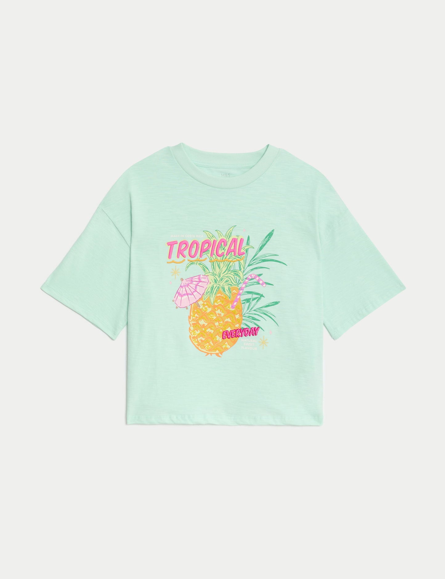 Saf Pamuklu Kısa Kollu T-shirt (6-16 Yaş)
