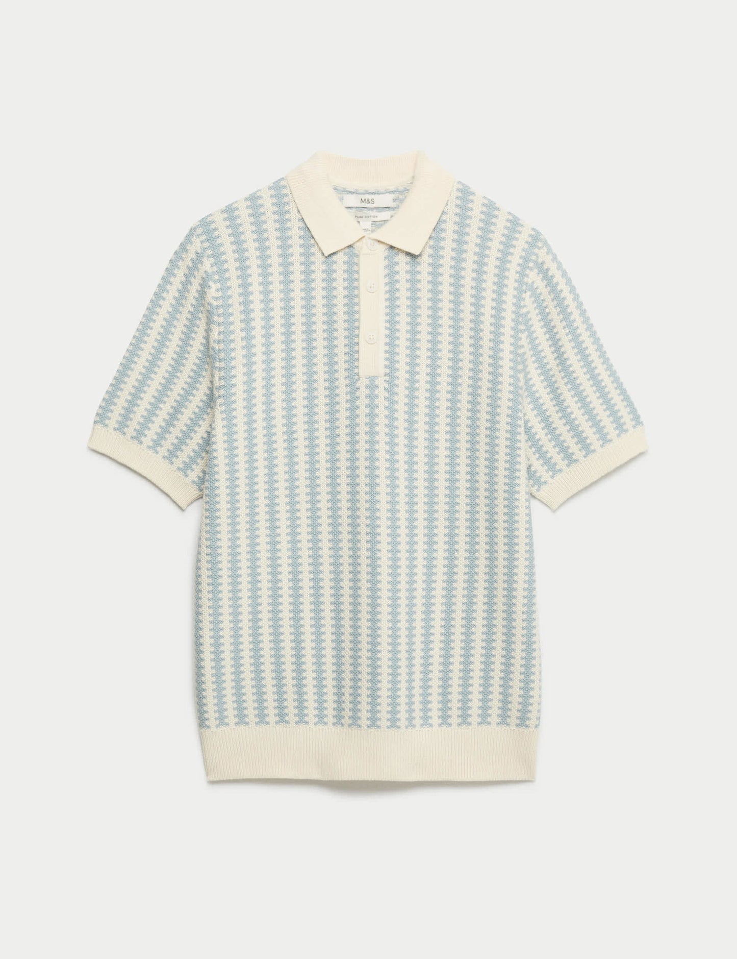 Saf Pamuklu Polo Yaka T-shirt