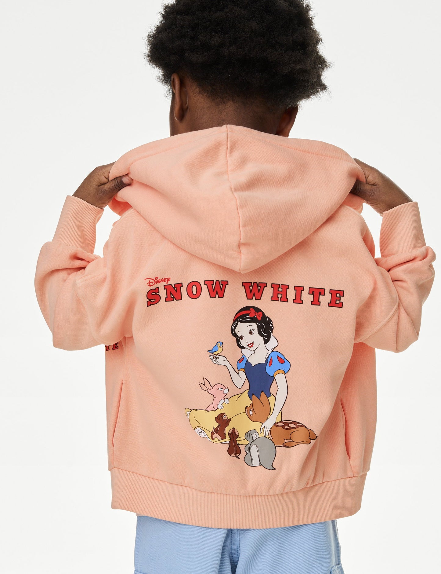 Pamuk Karışımlı Disney Pamuk Prenses Fermuarlı Kapüşonlu Sweatshirt (1-8 Yaş)