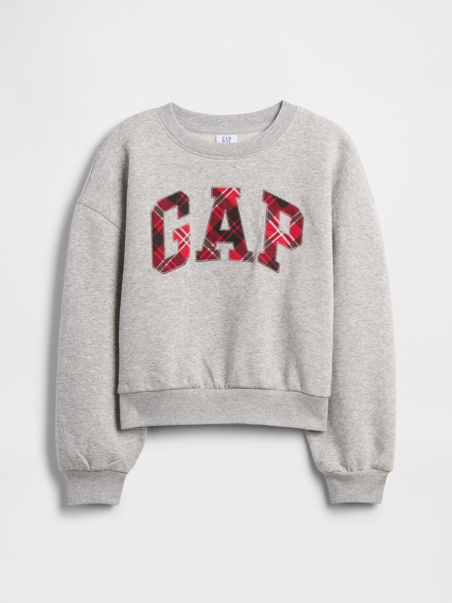 Gri Oversized Gap Logo Grafik Baskılı Sweatshirt