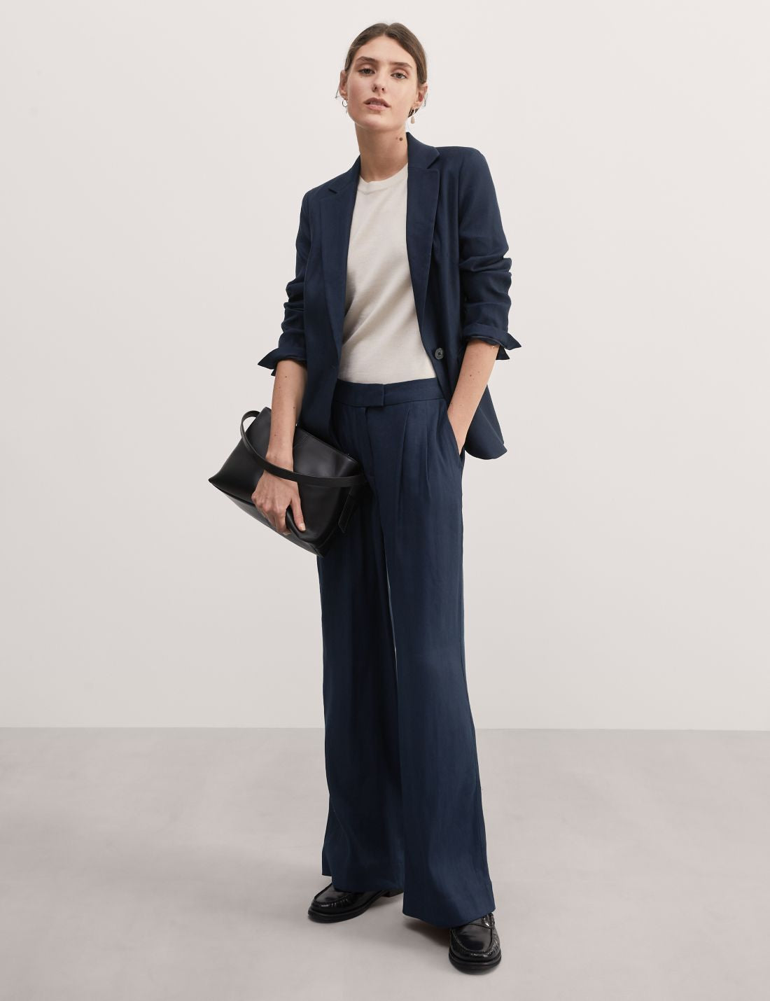 Regular Fit Keten Blazer Ceket
