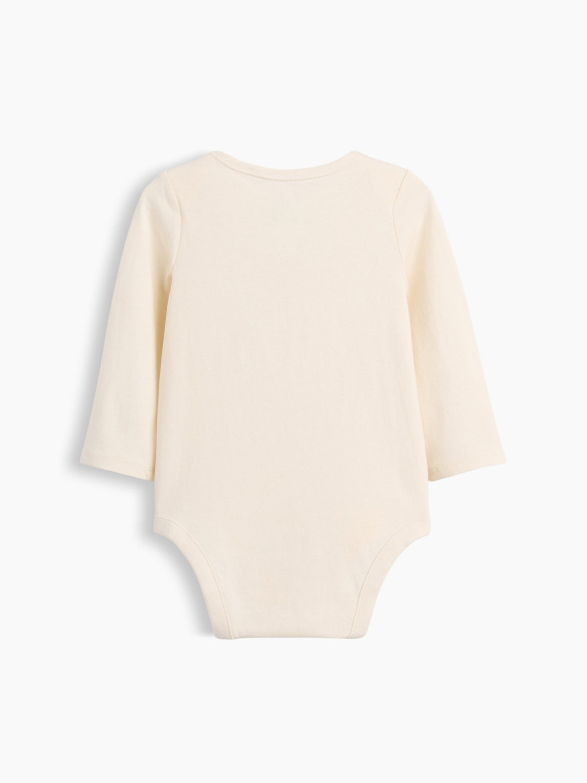Krem Organik Pamuk Grafik Baskılı Bodysuit