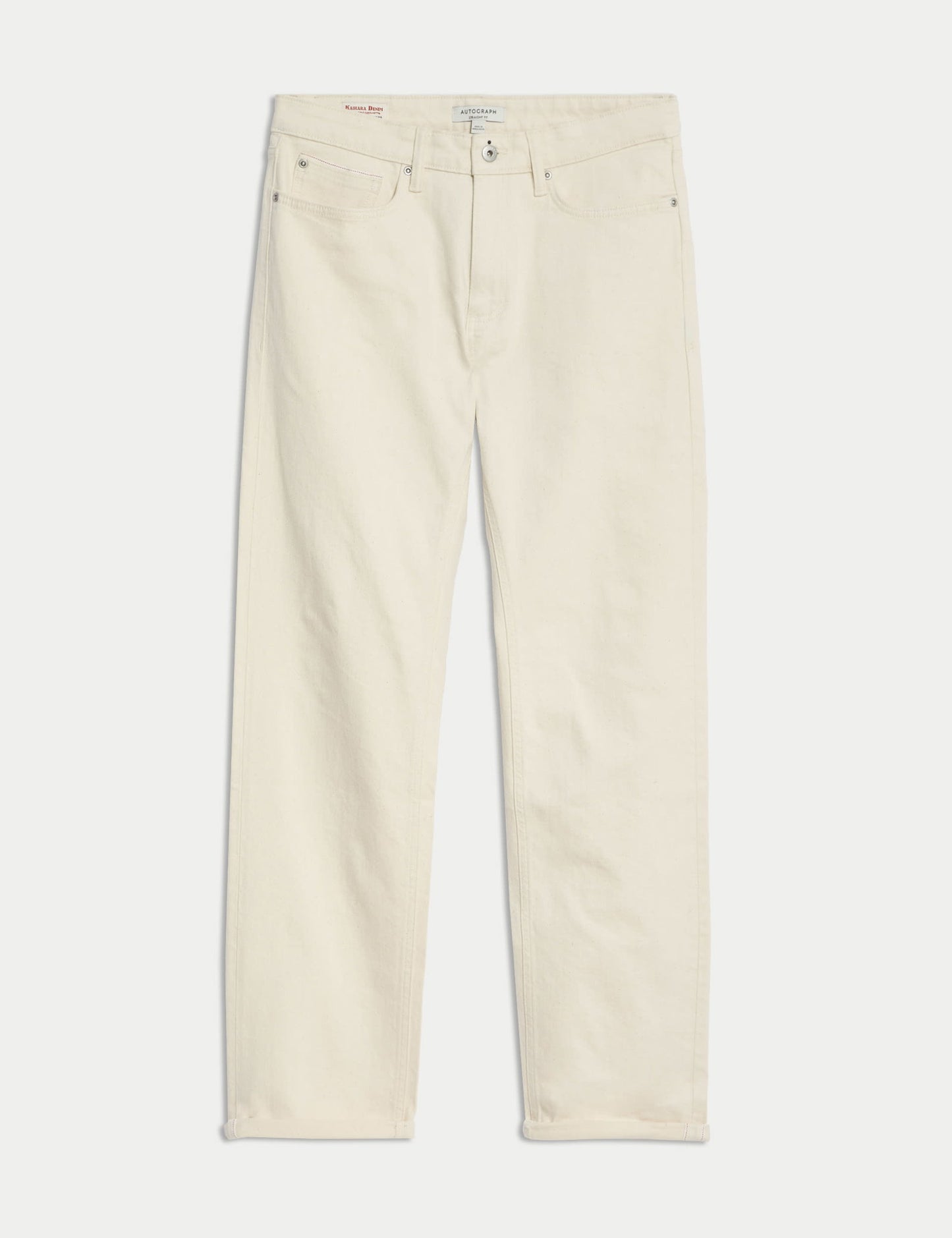 Saf Pamuklu Düz Kesim Selvedge Jean