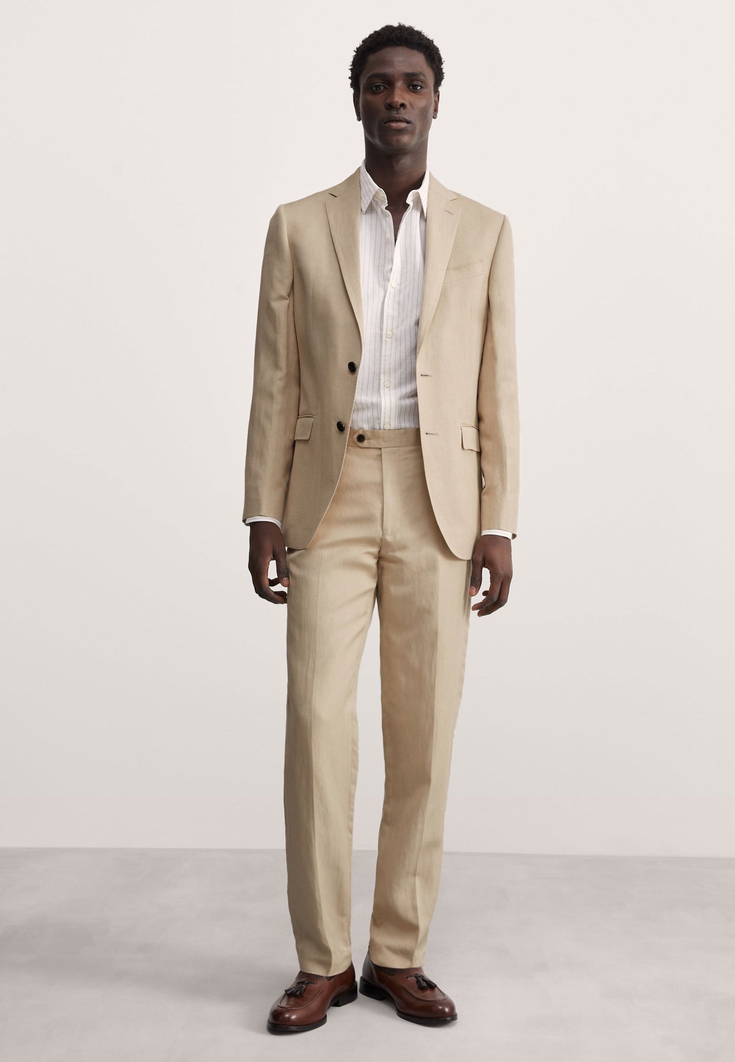 Tailored Fit Keten Ipek Pantolon