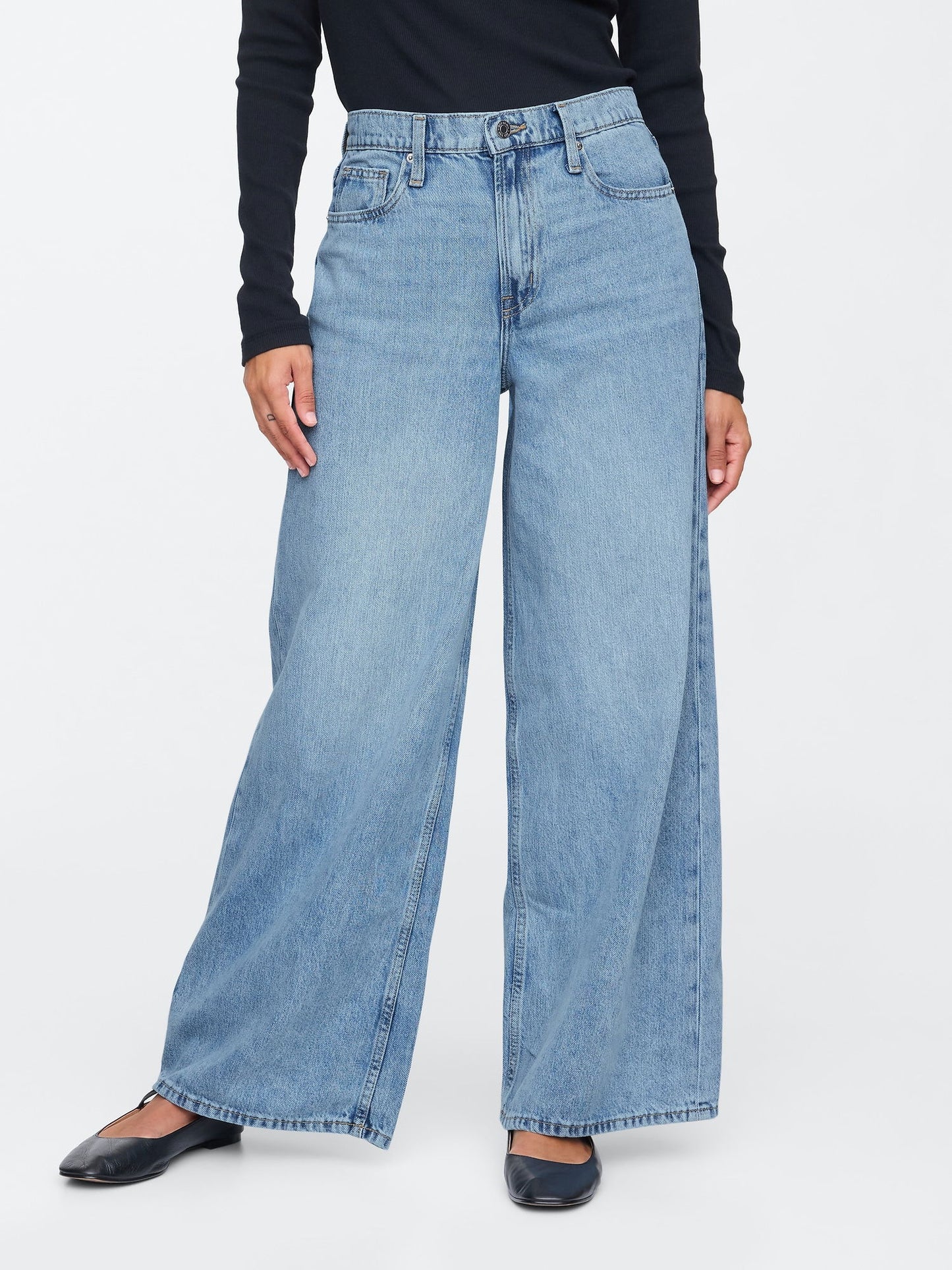 Açık Mavi Baggy Jean Pantolon