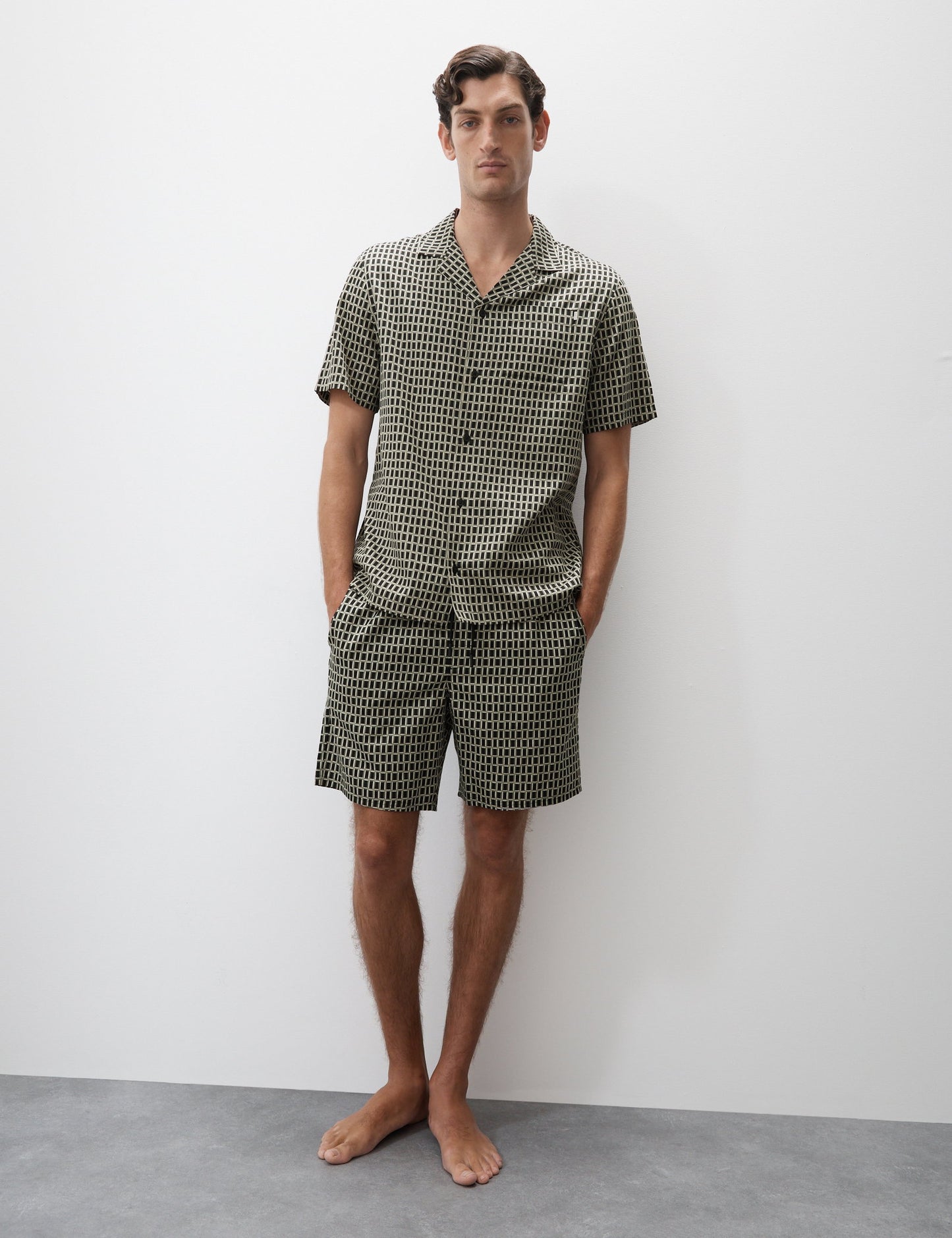 Pamuklu Desenli Pijama Üstü