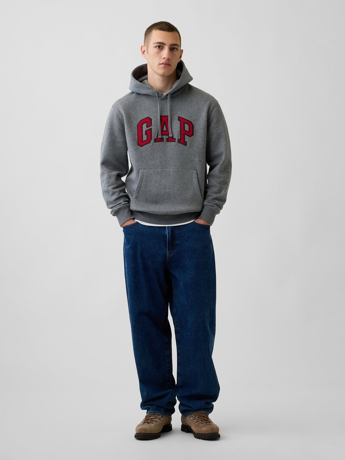 Koyu Gri Vintagesoft Arch Gap Logo Sweatshirt