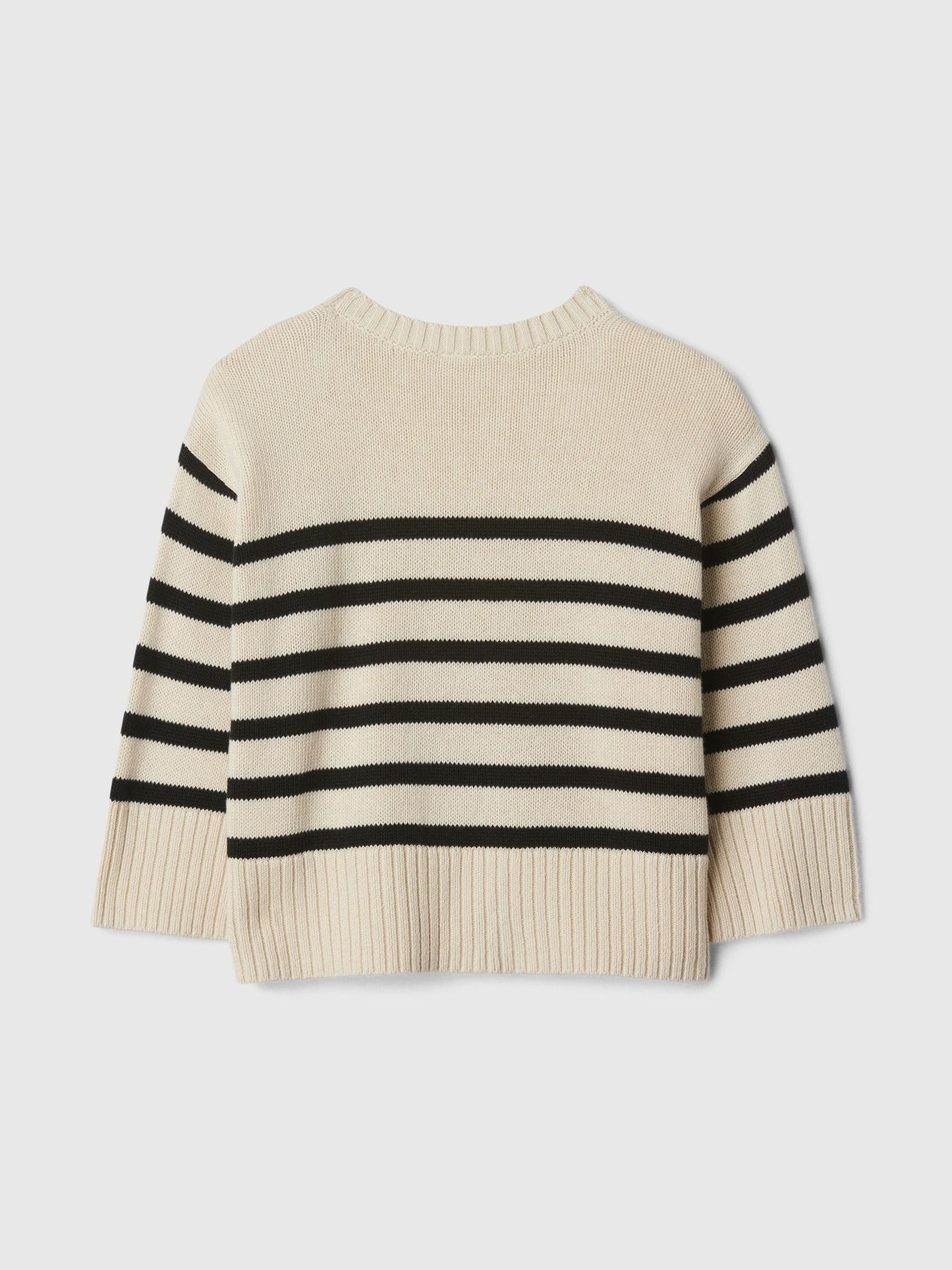 Çok Renkli Split-hem Crewneck Kazak