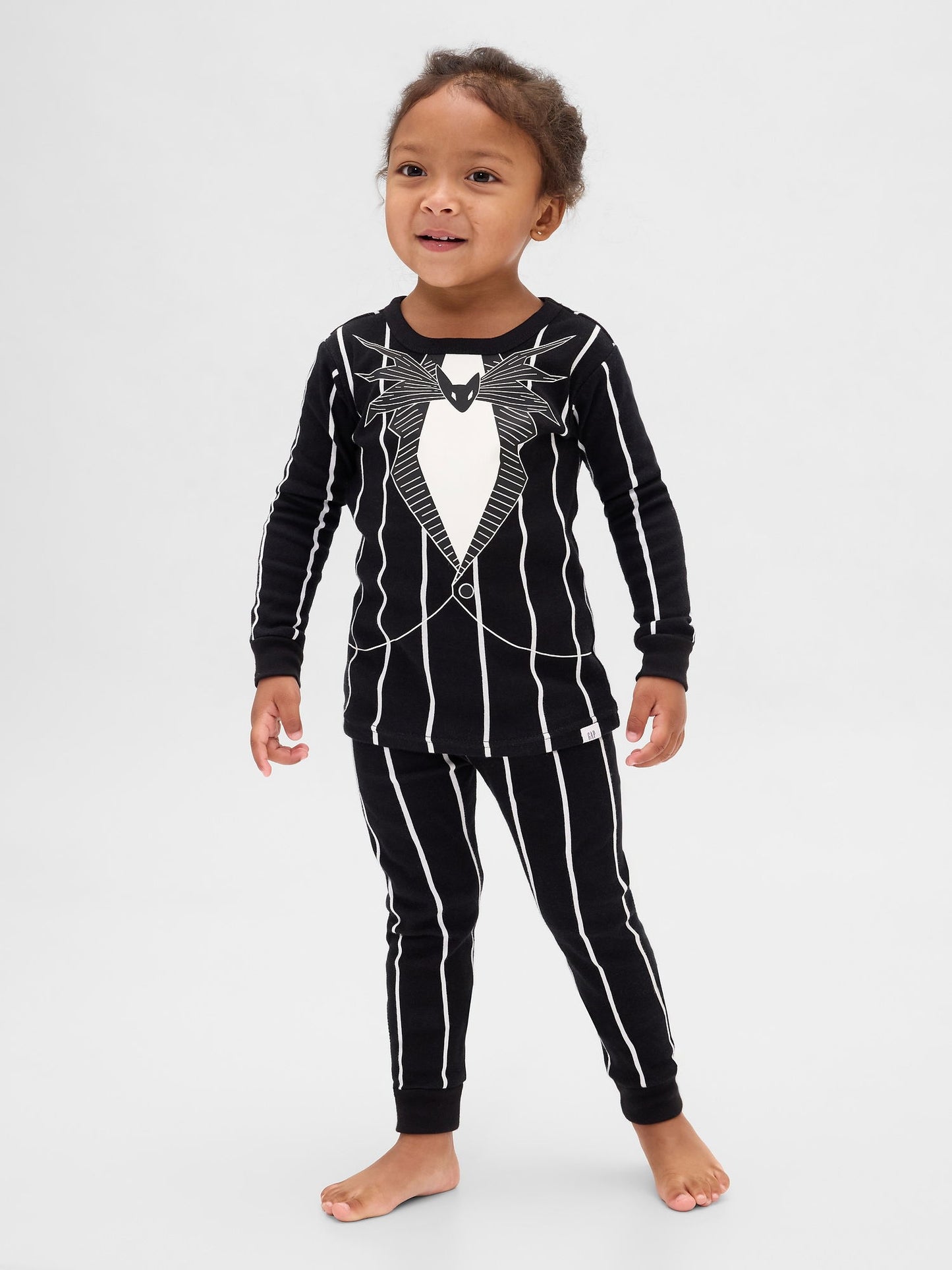Siyah Gap × Disney Tim Burton’s The Nightmare Before Christmas Organik Pamuk Pijama Takımı