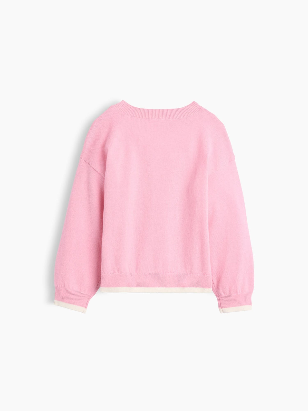 Pembe Logo Intarsia Kazak